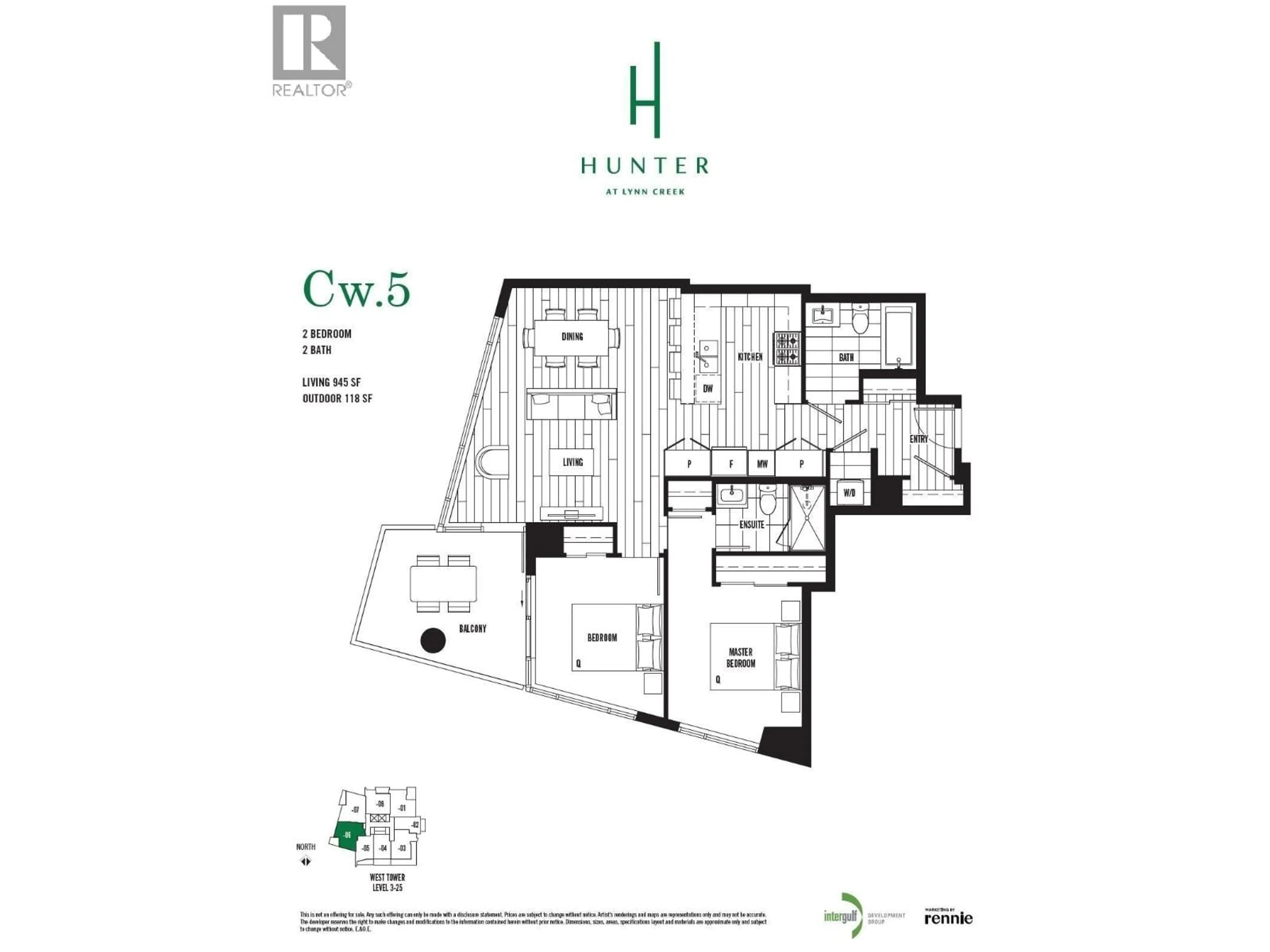 Floor plan for 2506 - 1401 HUNTER STREET, North Vancouver British Columbia V7J0E2