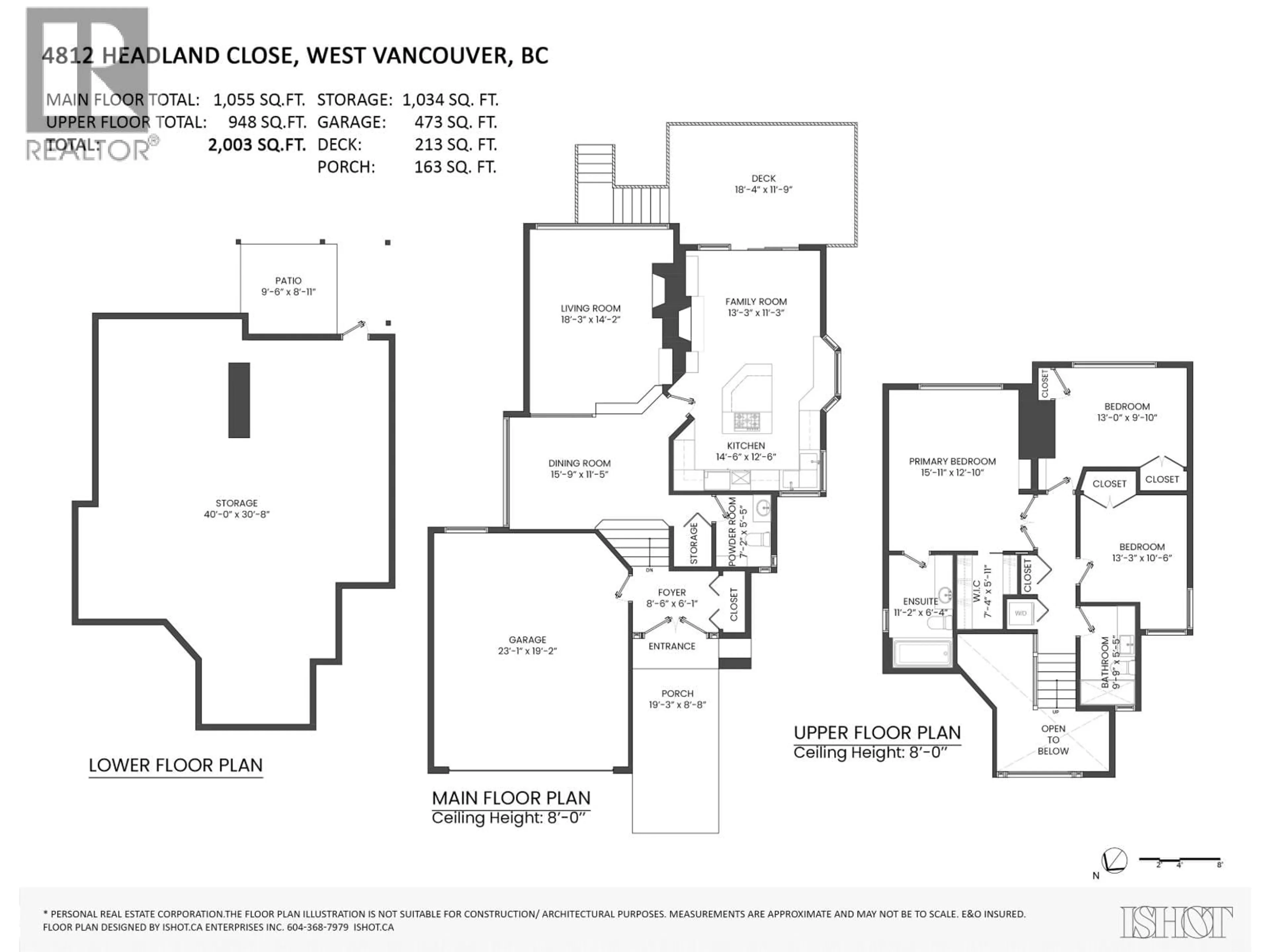 Floor plan for 4812 HEADLAND CLOSE, West Vancouver British Columbia V7W3C2