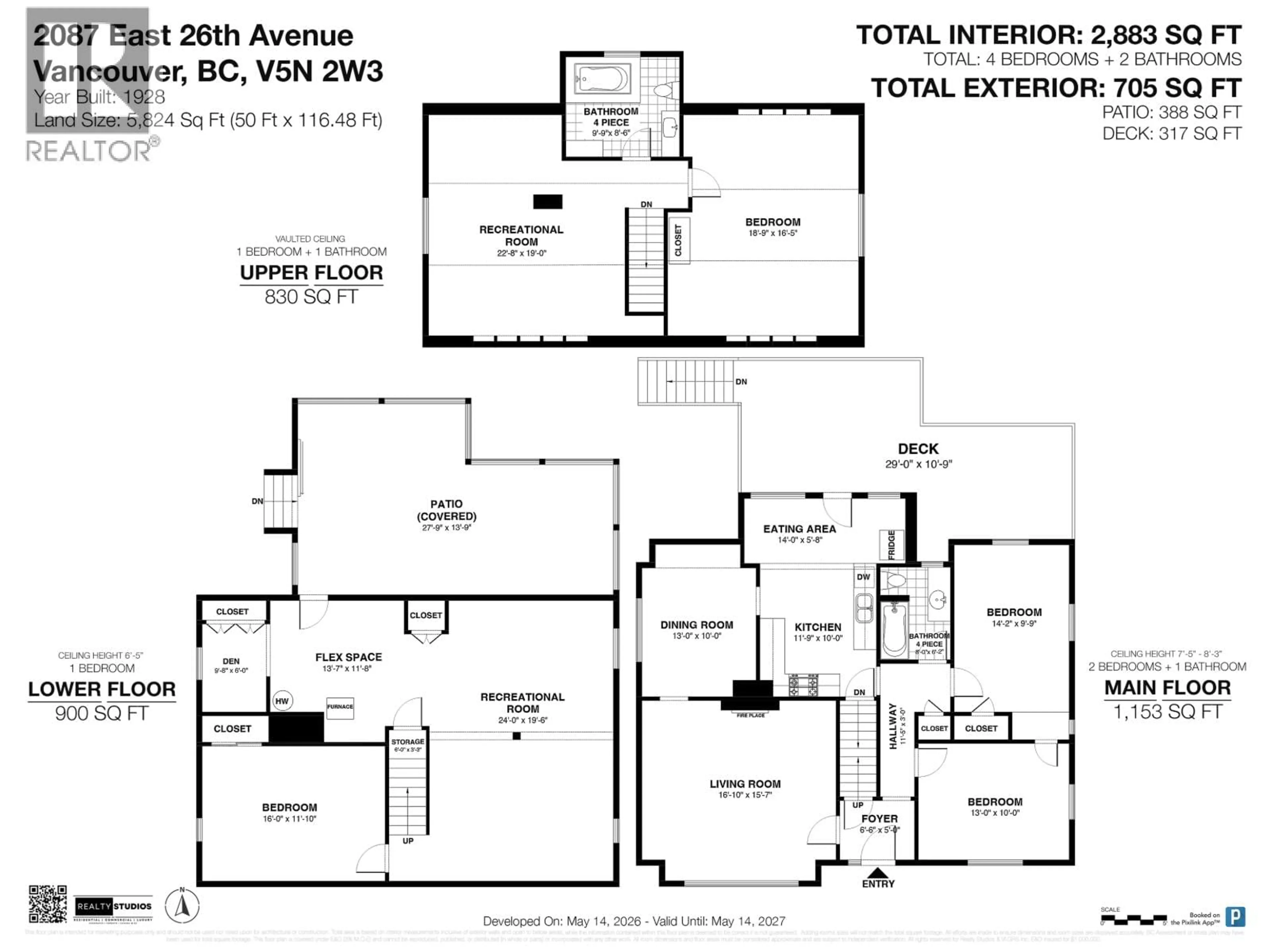 Floor plan for 2087 26TH AVENUE, Vancouver British Columbia V5N2W3
