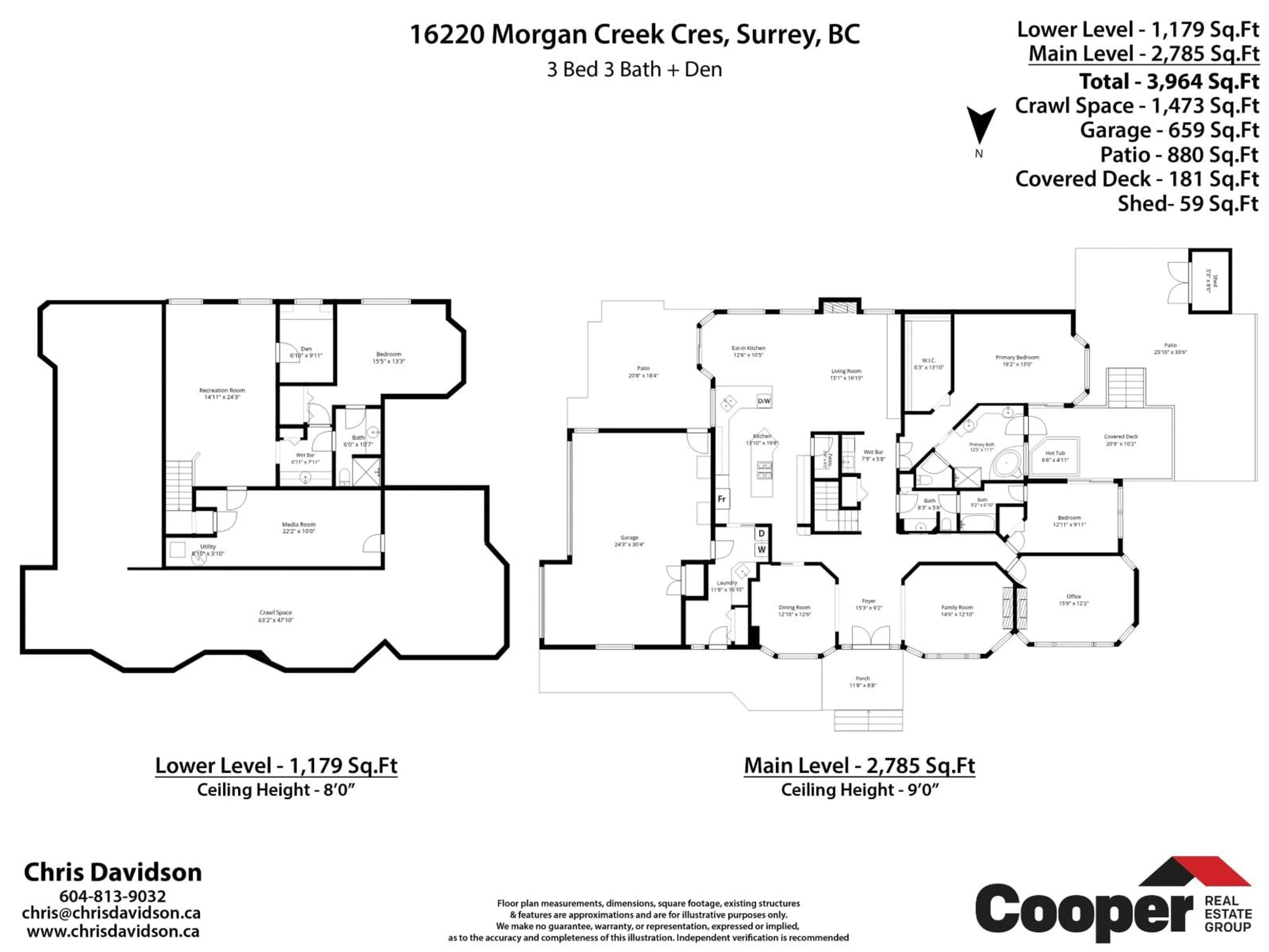 Floor plan for 16220 MORGAN CREEK CRESCENT, Surrey British Columbia V3S0H5