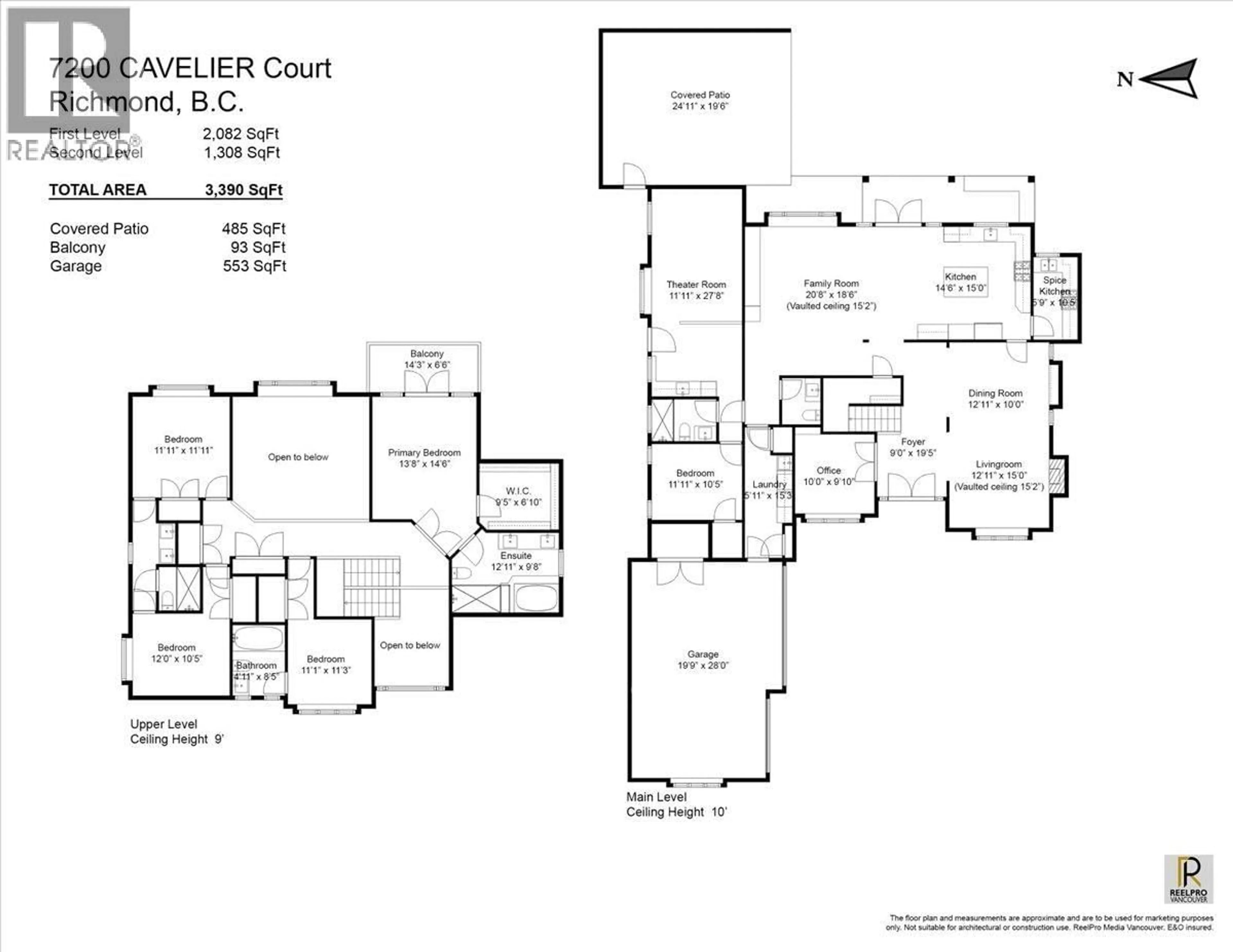 Floor plan for 7200 CAVELIER COURT, Richmond British Columbia V7C4J8