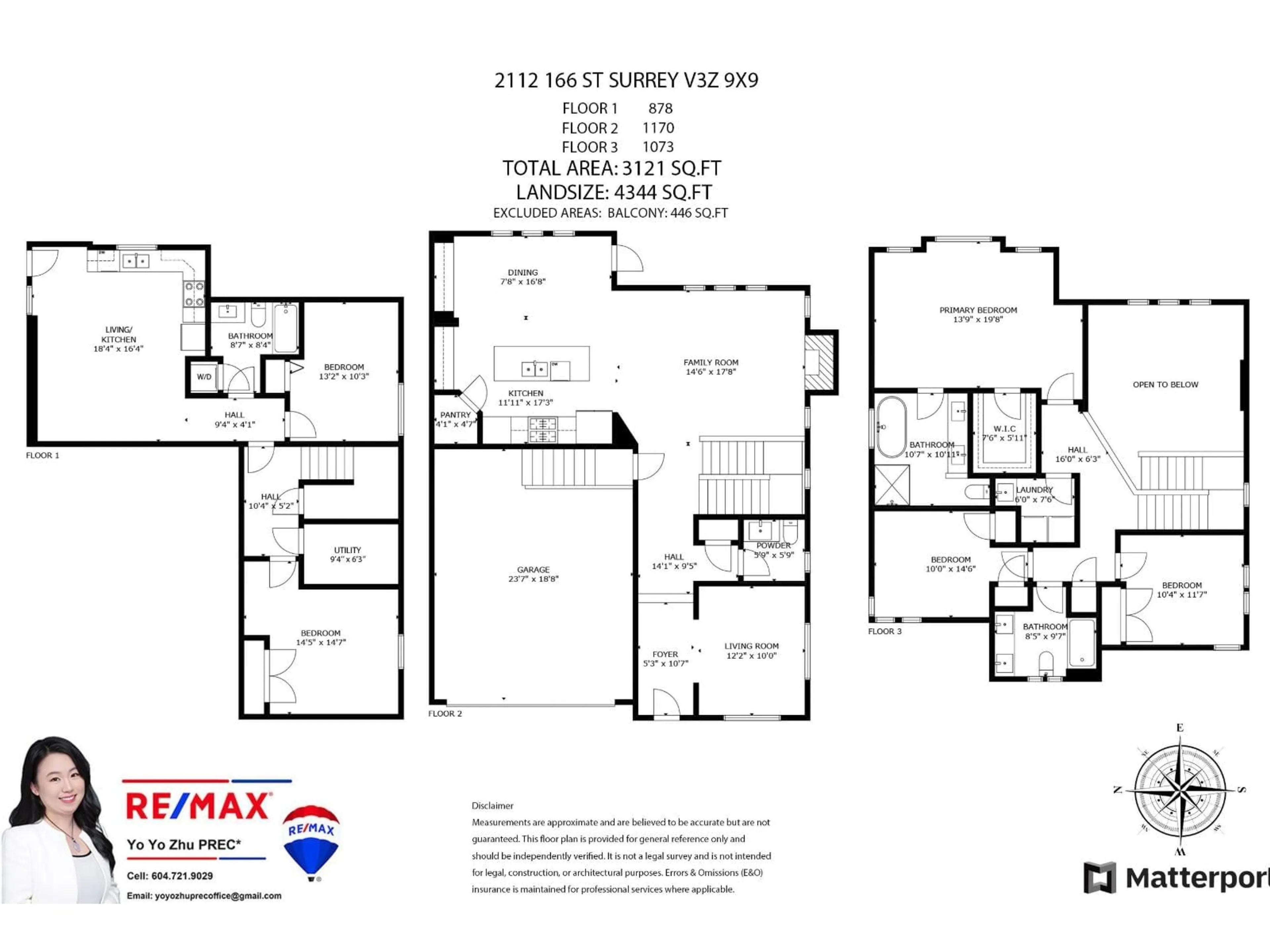 Floor plan for 2112 166 STREET, Surrey British Columbia V3Z9X9