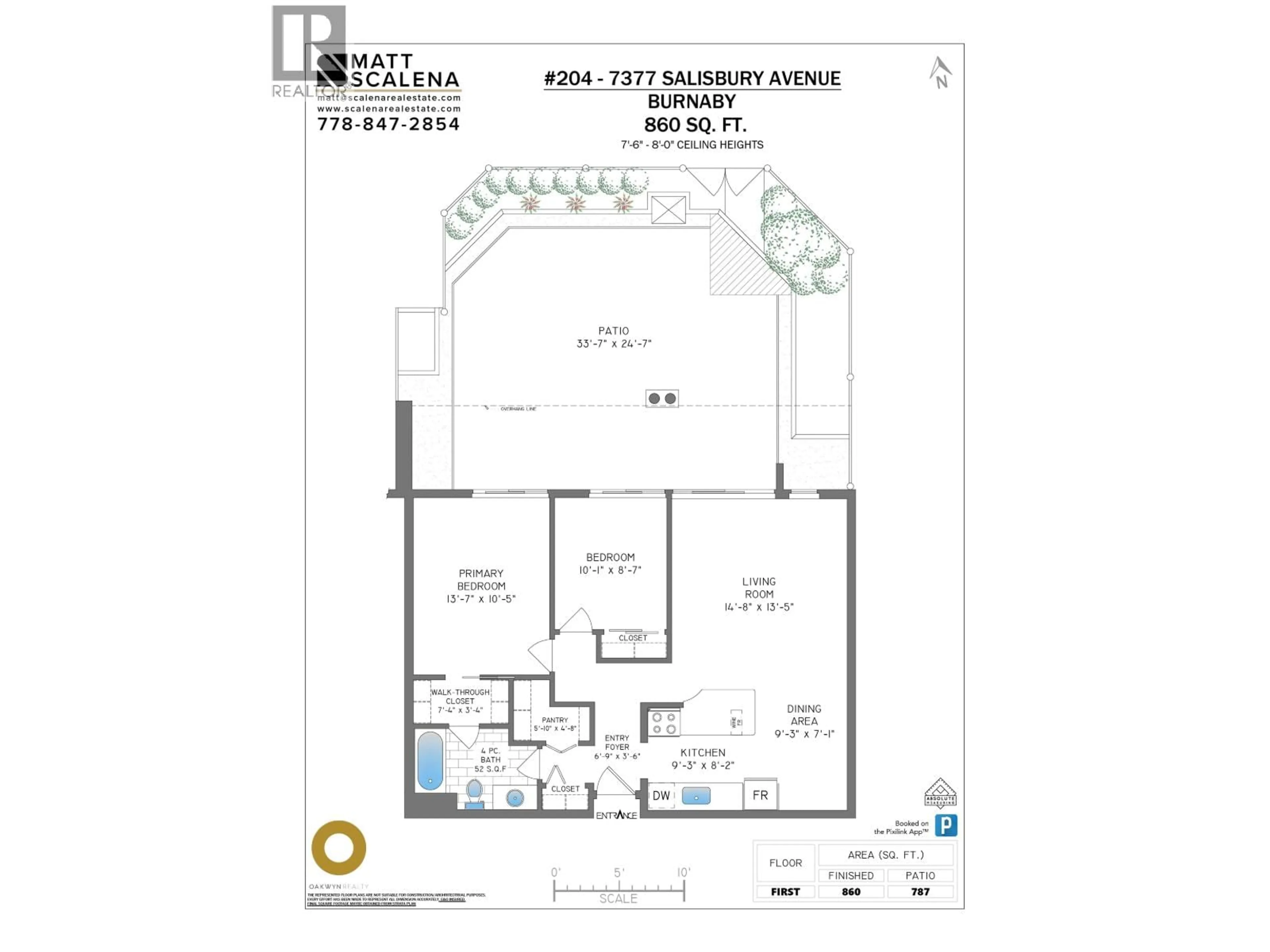 Floor plan for 204 - 7377 SALISBURY AVENUE, Burnaby British Columbia V5E4B2