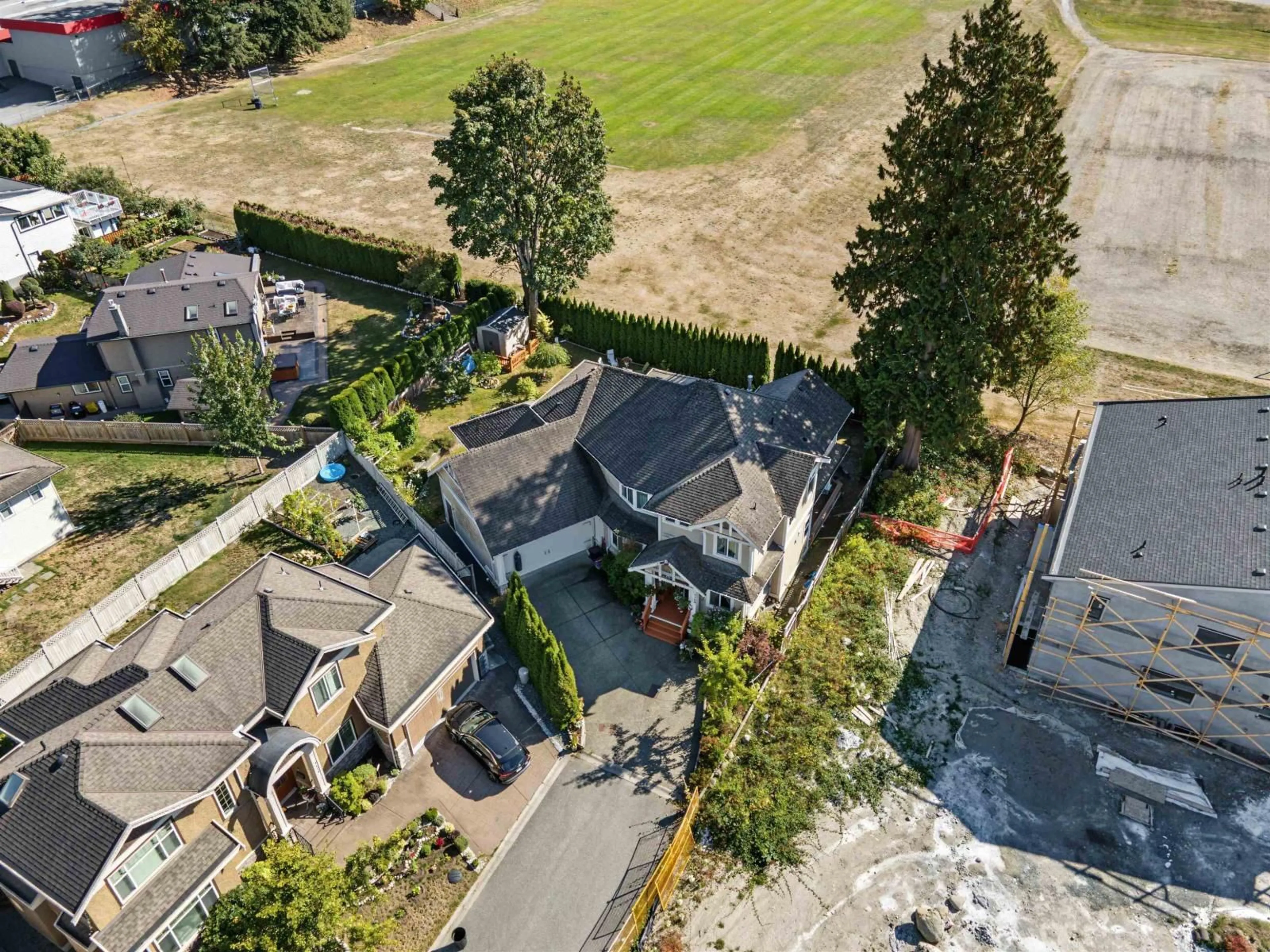 A pic from outside/outdoor area/front of a property/back of a property/a pic from drone, street for 9168 DELVIEW LANE, Delta British Columbia V4C3K7