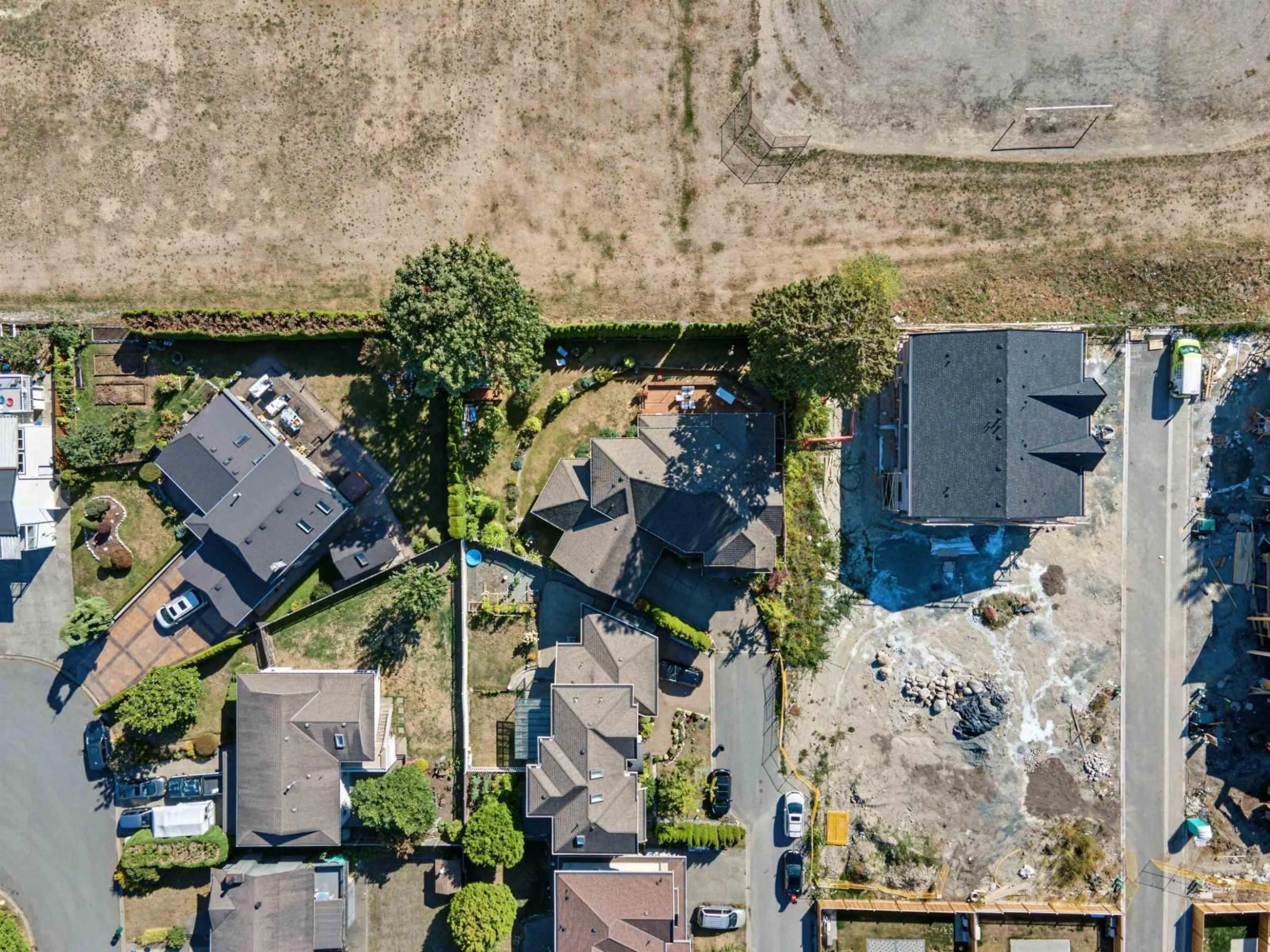 A pic from outside/outdoor area/front of a property/back of a property/a pic from drone, street for 9168 DELVIEW LANE, Delta British Columbia V4C3K7