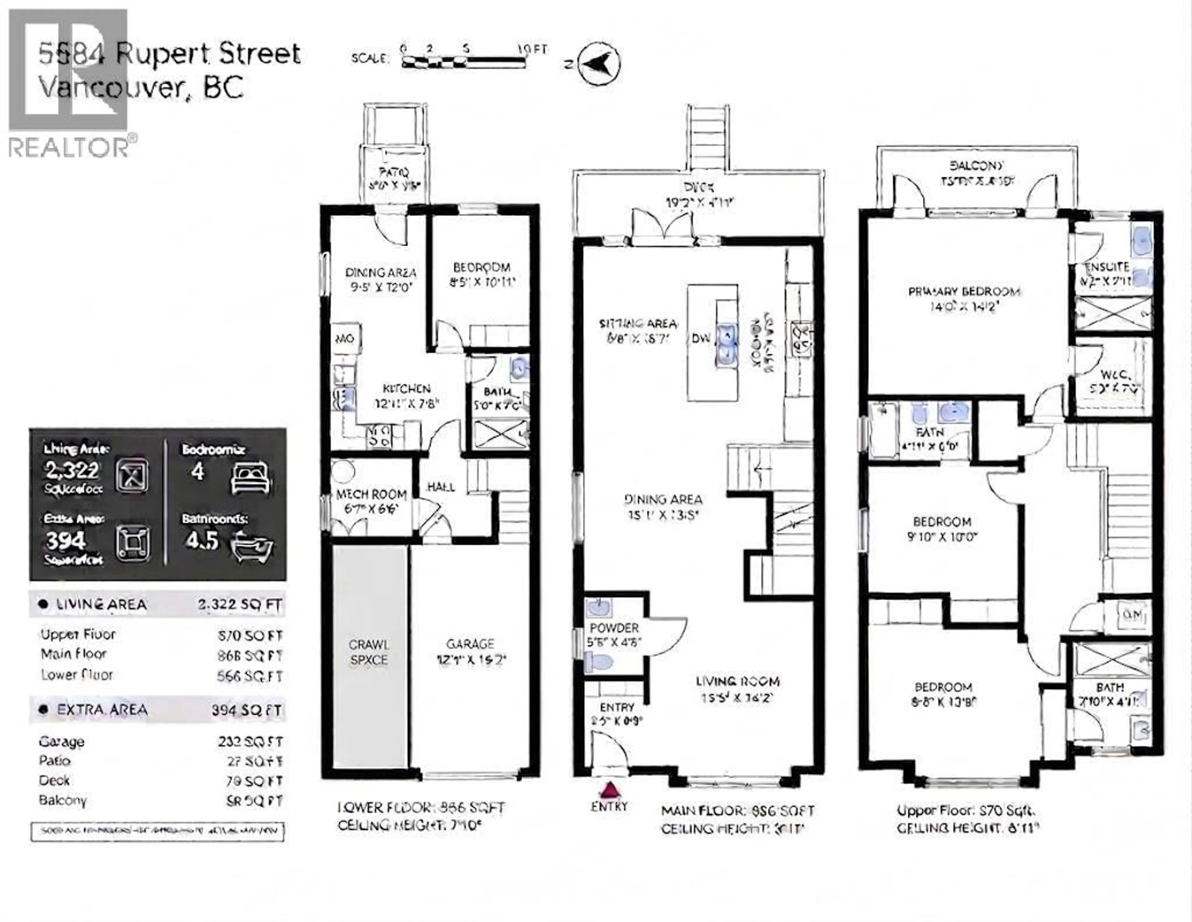 Floor plan for 5584 RUPERT STREET, Vancouver British Columbia V5R2K5