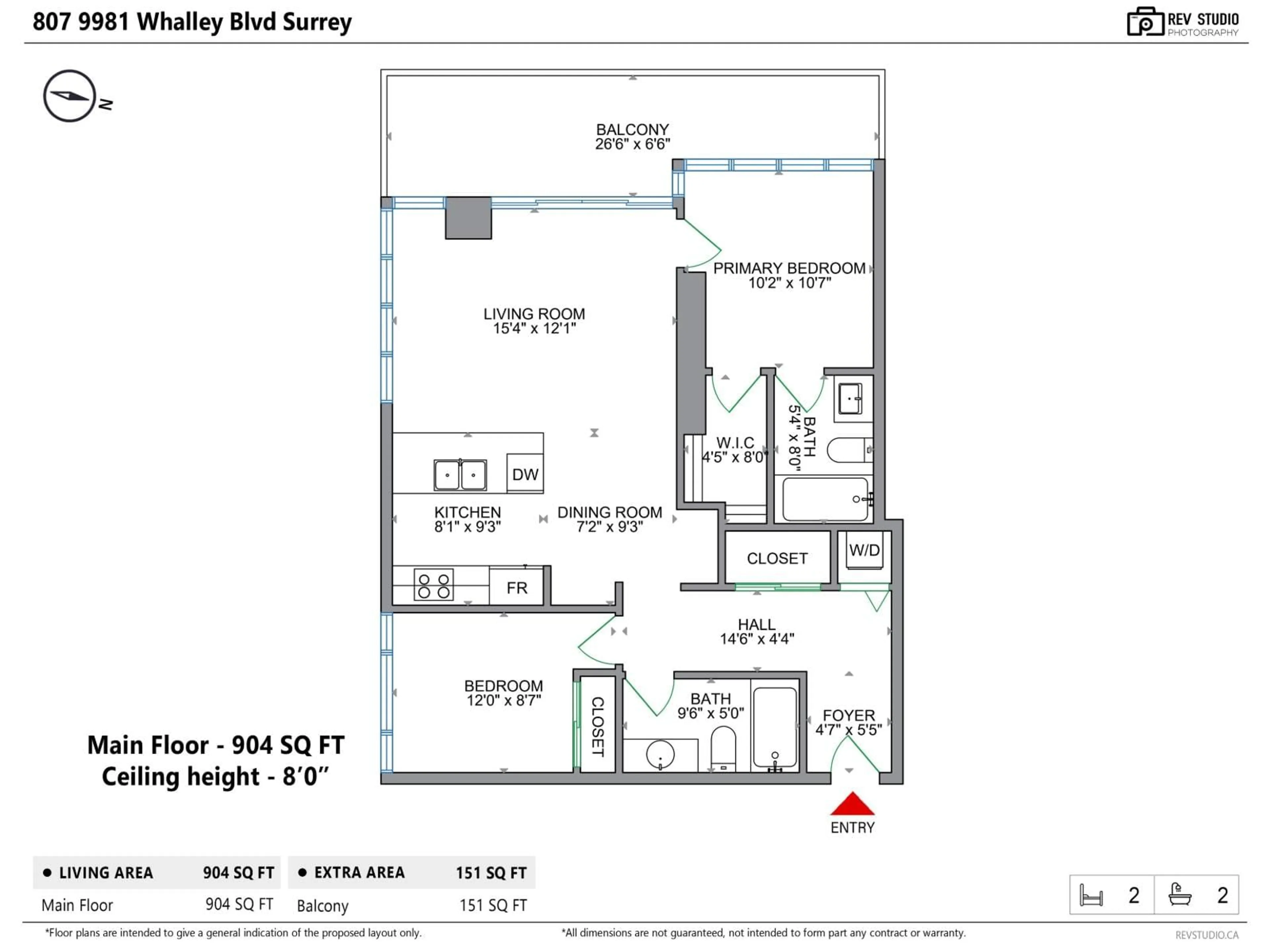 Floor plan for 807 - 9981 WHALLEY BOULEVARD, Surrey British Columbia V3T0G6