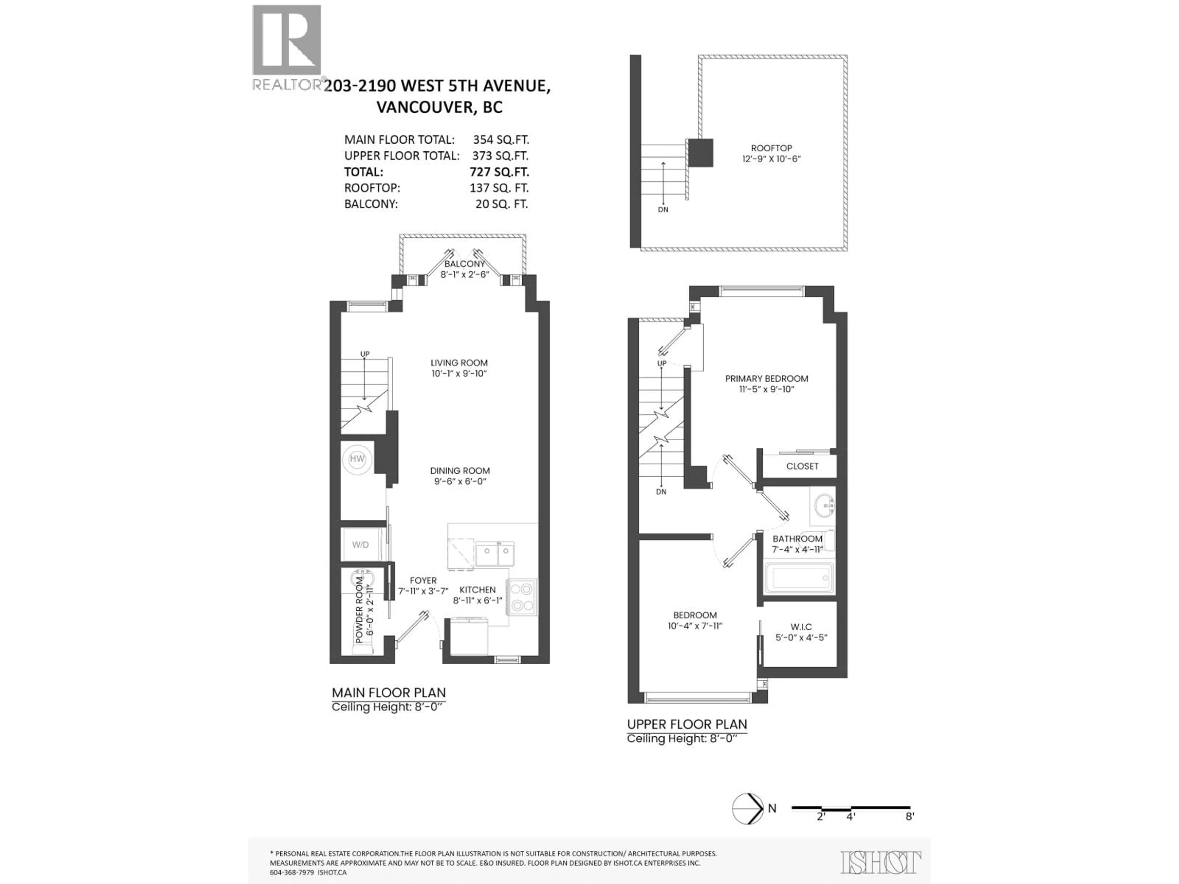 Floor plan for 203 - 2190 5TH AVENUE, Vancouver British Columbia V6K1S2