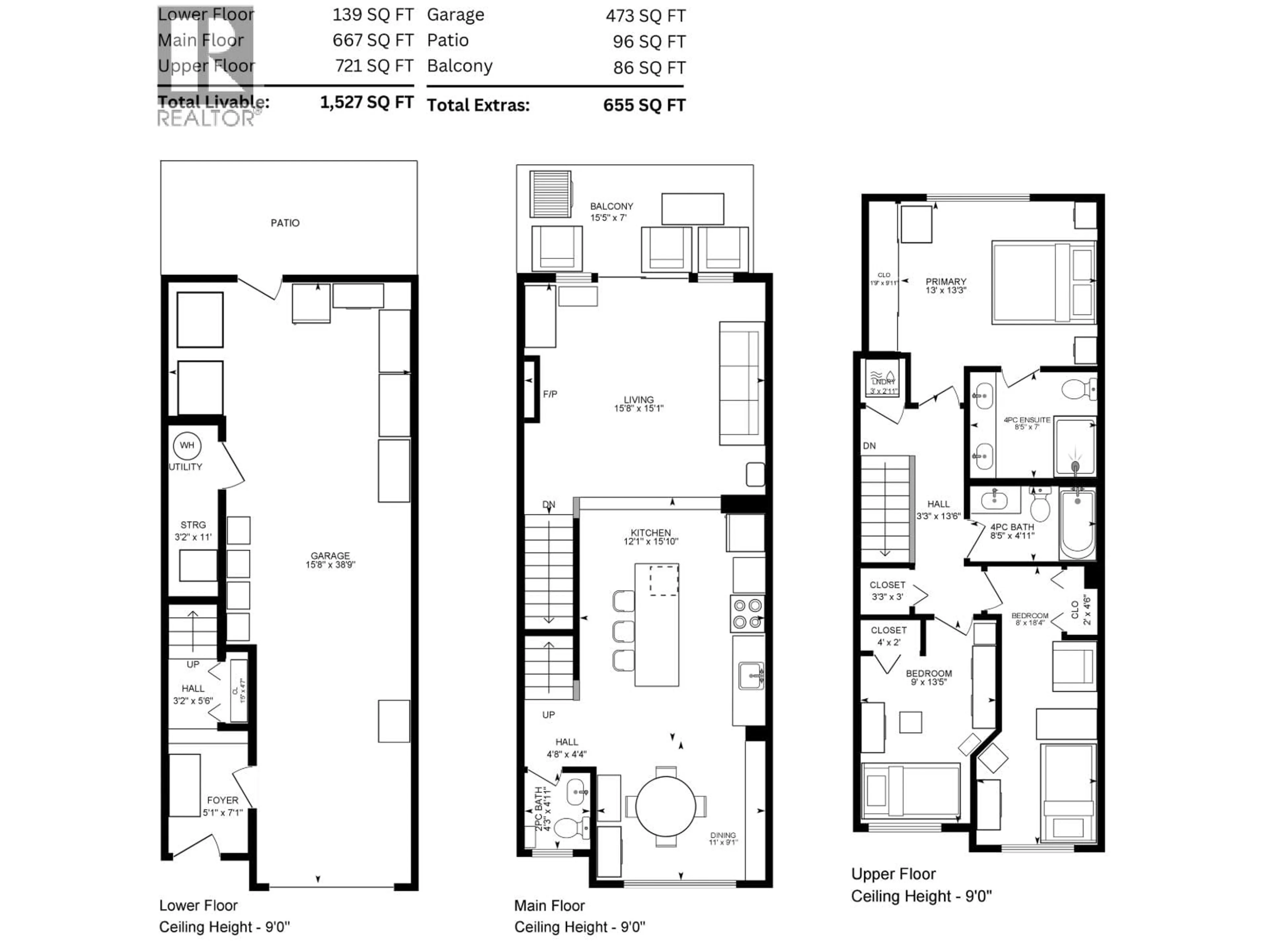 Floor plan for 186 - 3105 DAYANEE SPRINGS BOULEVARD, Coquitlam British Columbia V3E0C2