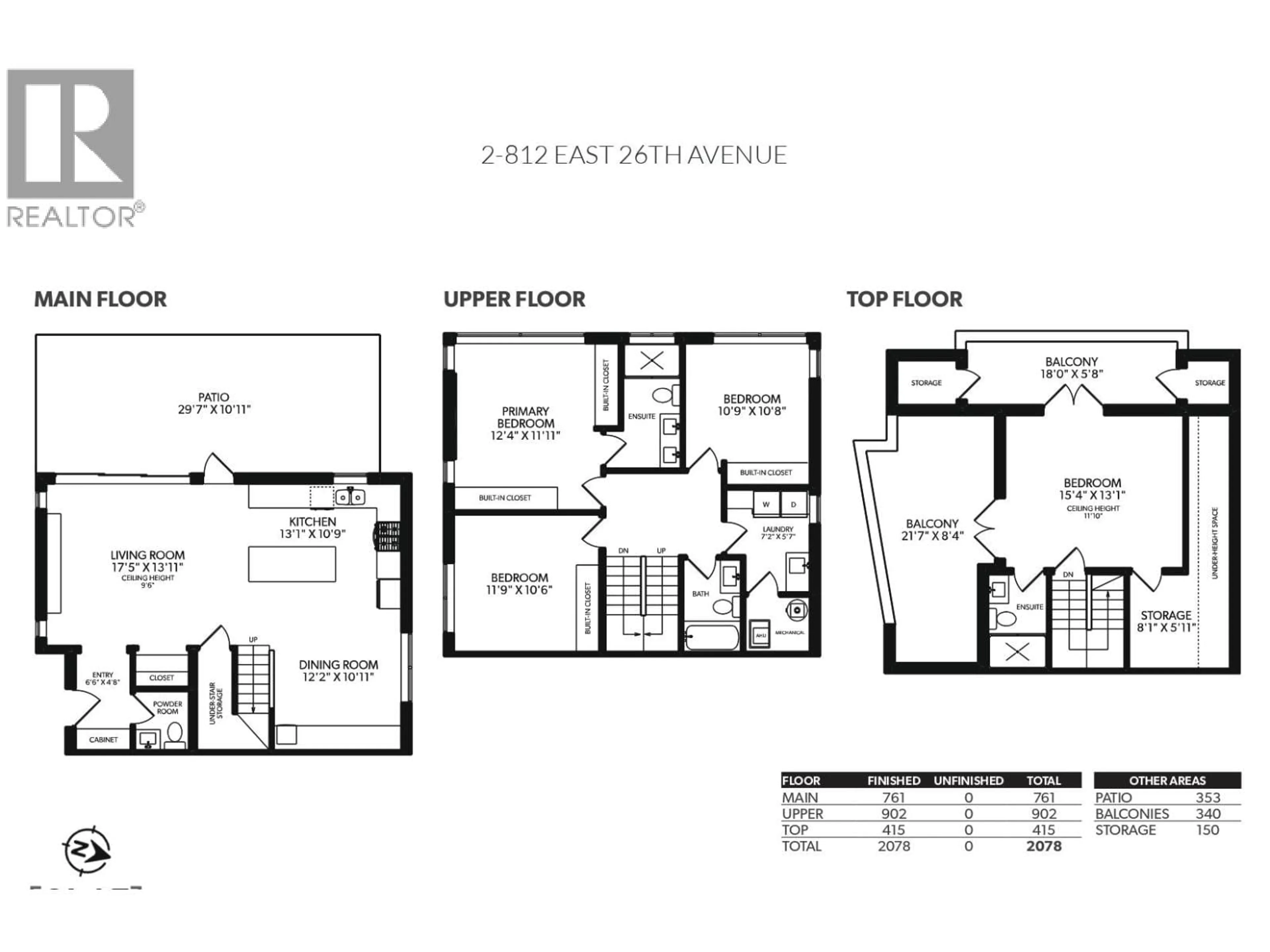 Floor plan for 2 - 812 26TH AVENUE, Vancouver British Columbia V5V2J2