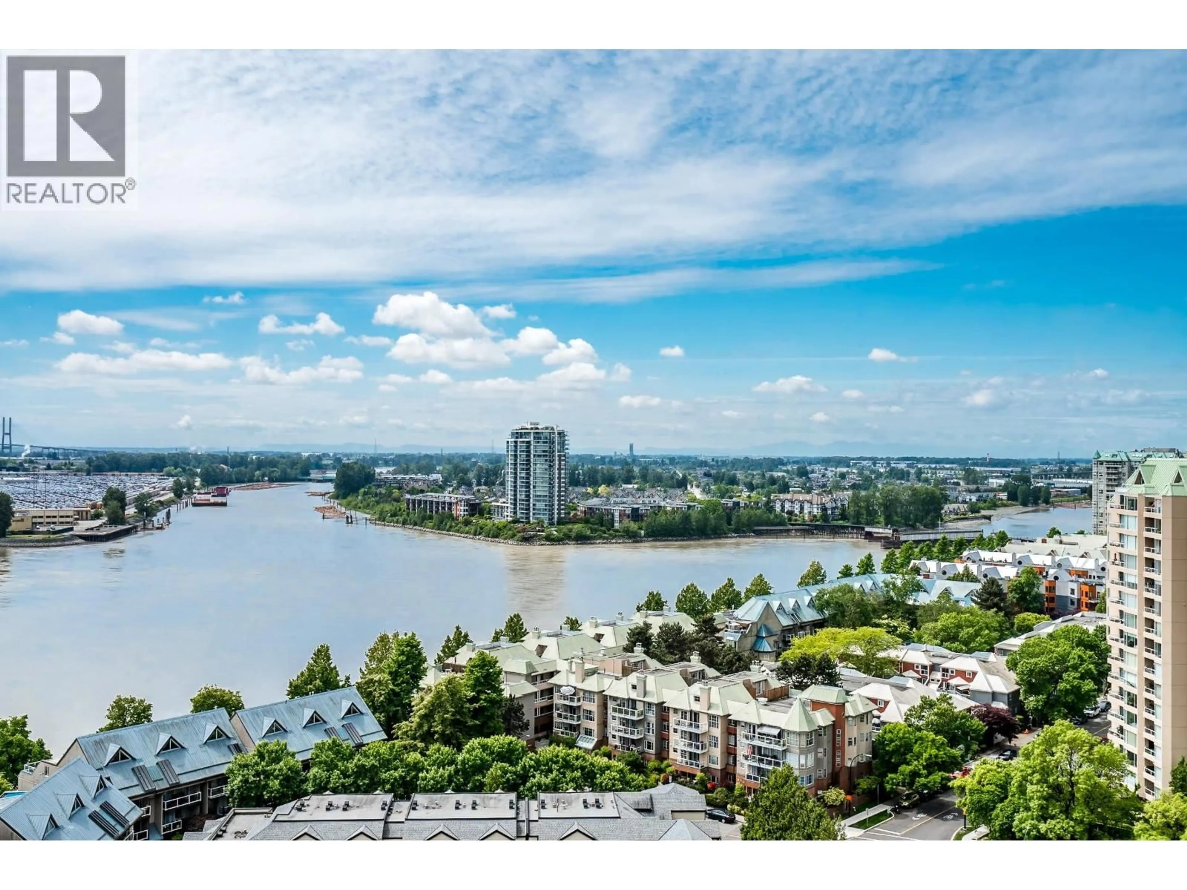 A pic from outside/outdoor area/front of a property/back of a property/a pic from drone, water/lake/river/ocean view for 1811 - 988 QUAYSIDE DRIVE, New Westminster British Columbia V3M0L5