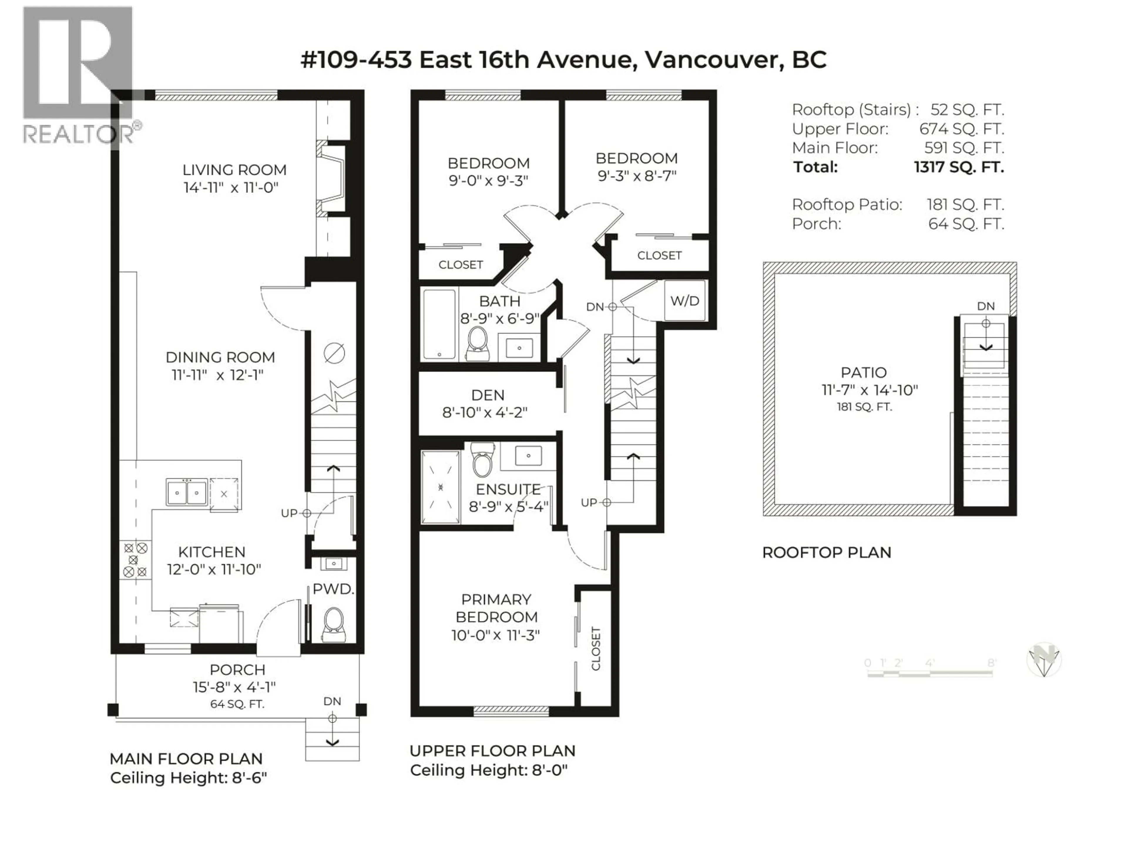 Floor plan for 109 - 453 16TH AVENUE, Vancouver British Columbia V5T2T8