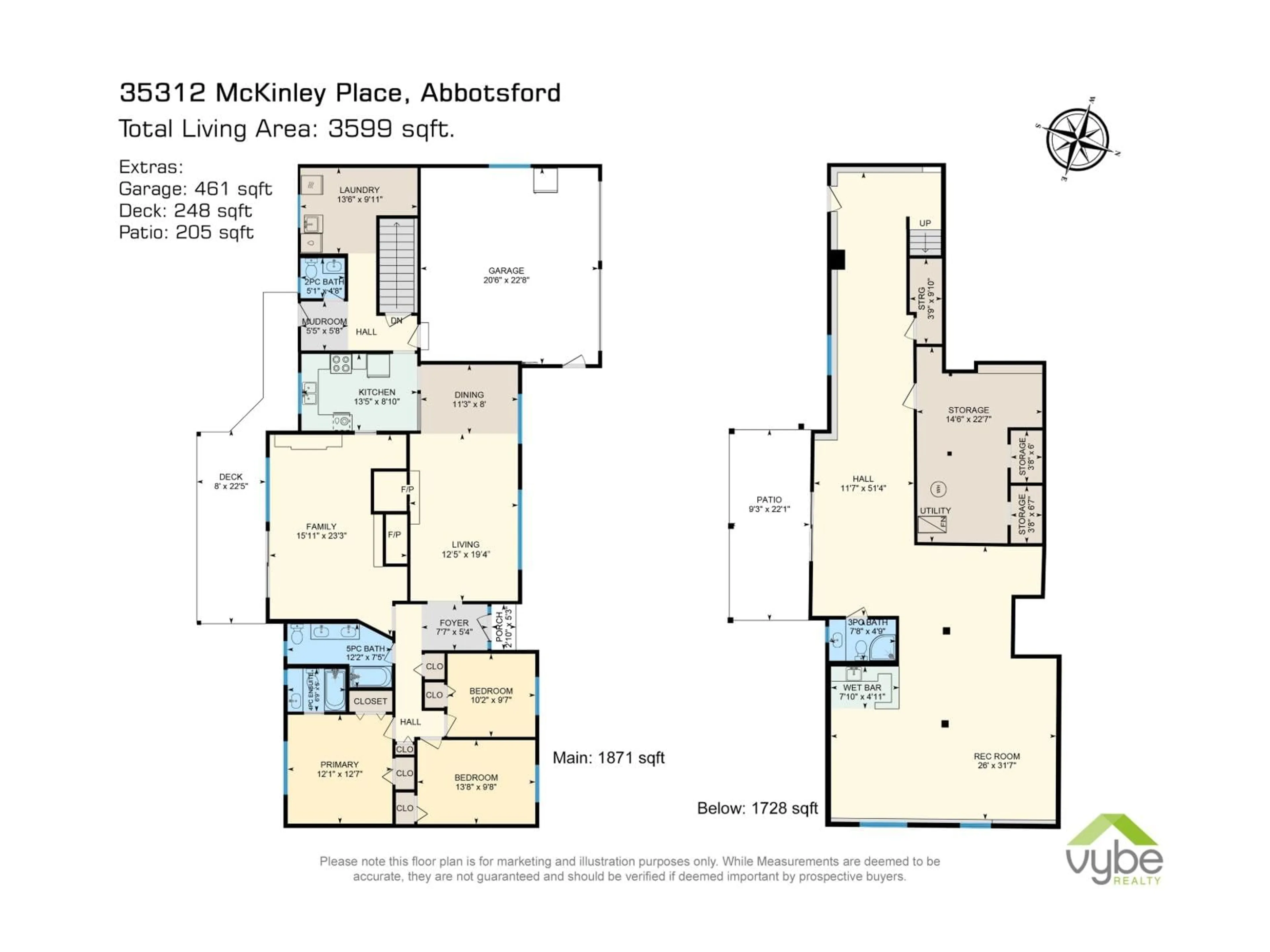 Floor plan for 35312 MCKINLEY PLACE, Abbotsford British Columbia V2S8L8