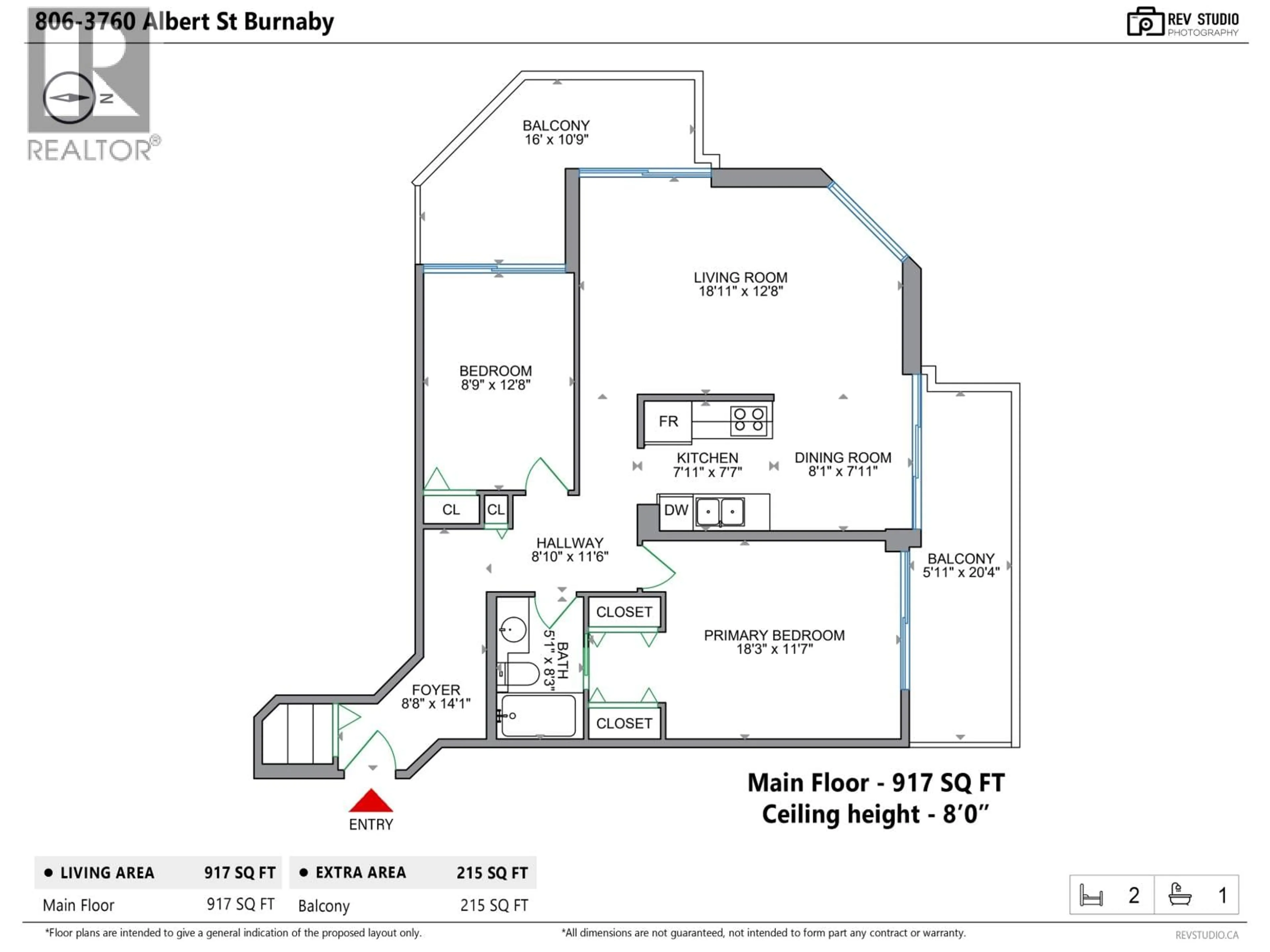 Floor plan for 806 - 3760 ALBERT STREET, Burnaby British Columbia V5C5Y8