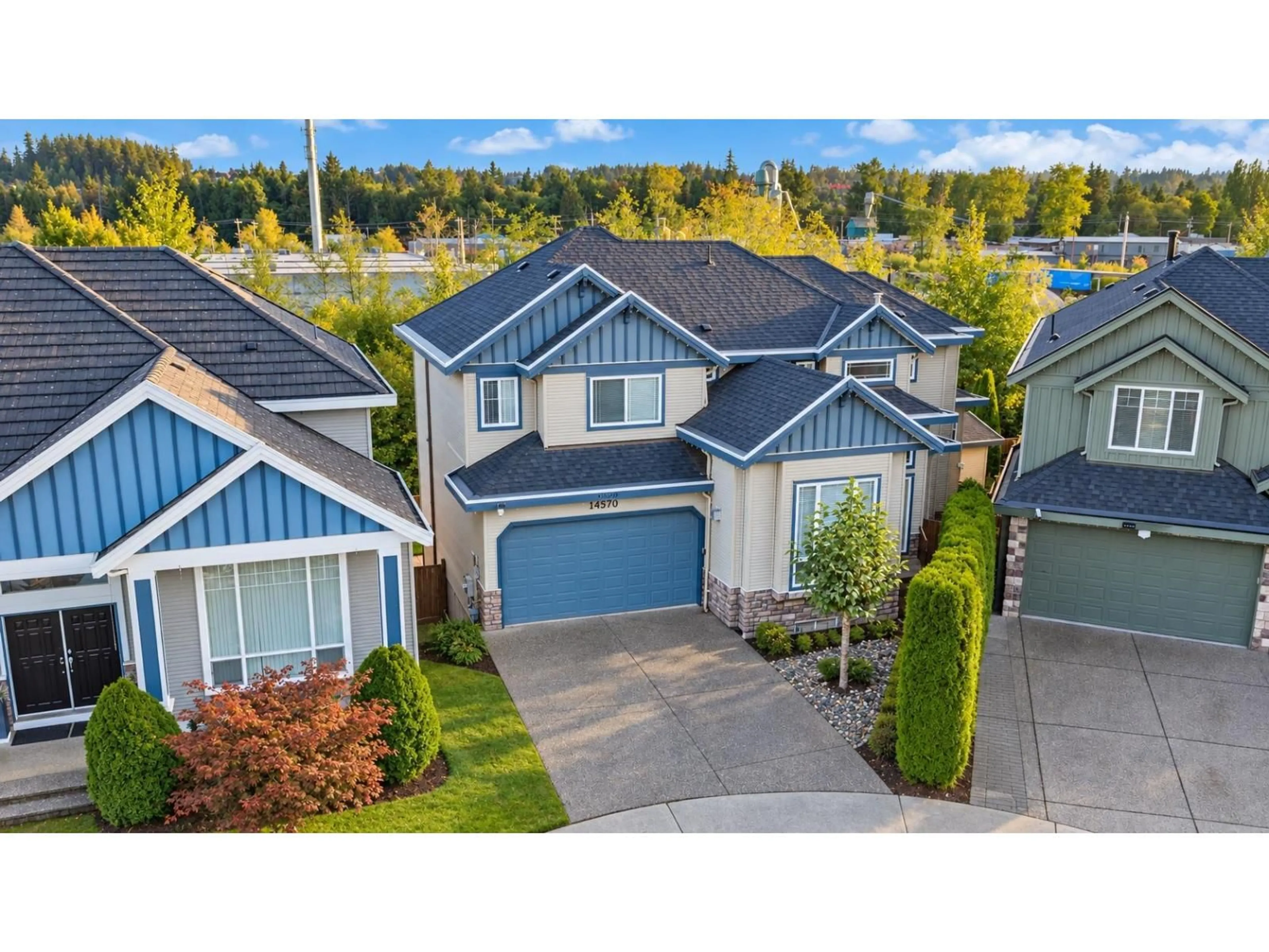 A pic from outside/outdoor area/front of a property/back of a property/a pic from drone, street for 14570 67A AVENUE, Surrey British Columbia V3S0Z4