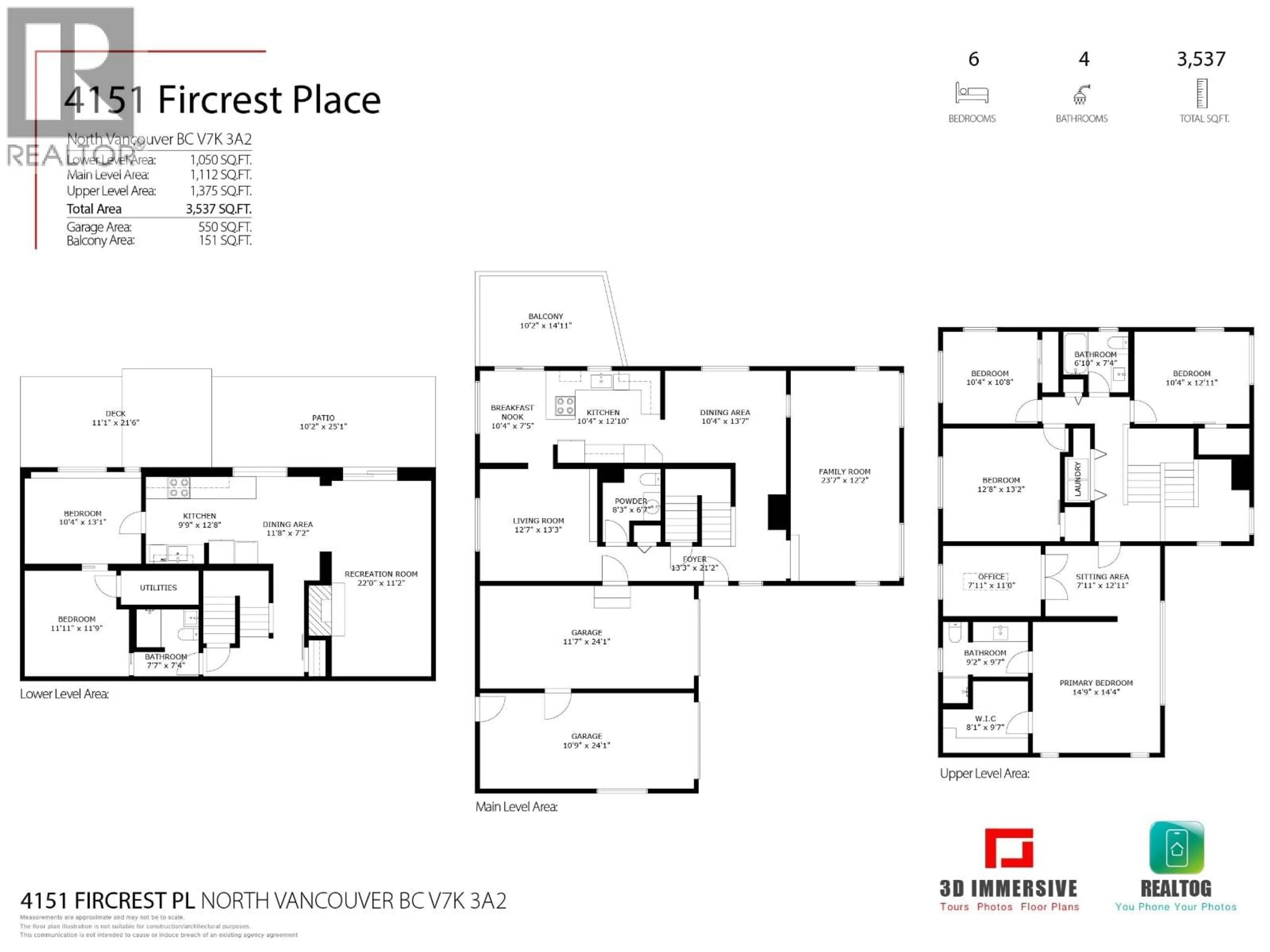 Floor plan for 4151 FIRCREST PLACE, North Vancouver British Columbia V7K3A2