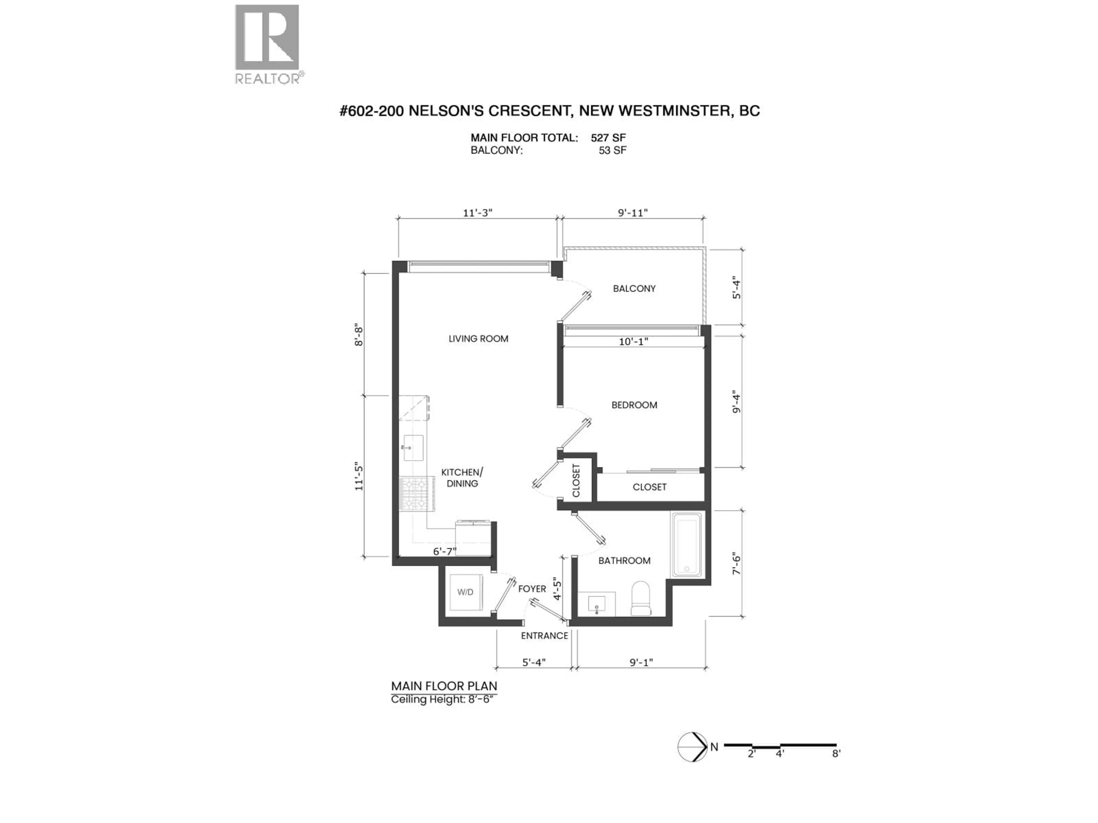 Floor plan for 602 - 200 NELSON'S CRESCENT, New Westminster British Columbia V3L0H4