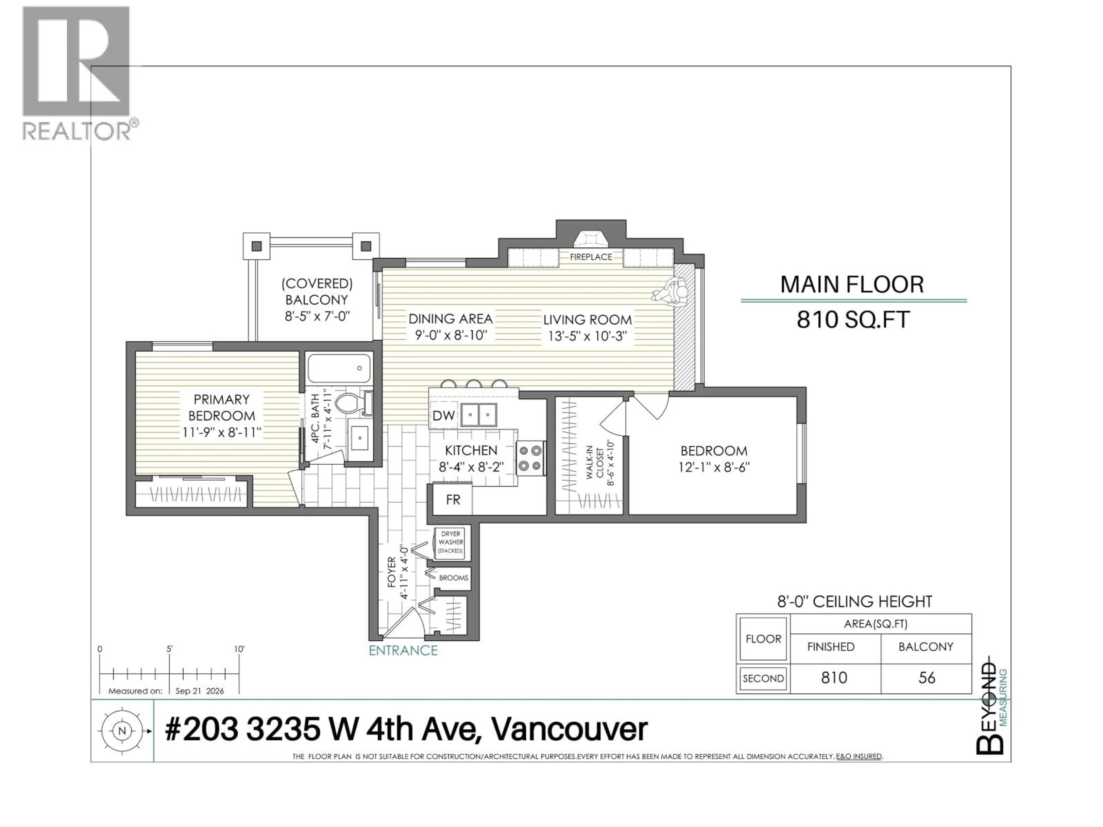 Floor plan for 203 - 3235 4TH AVENUE, Vancouver British Columbia V6K1R8