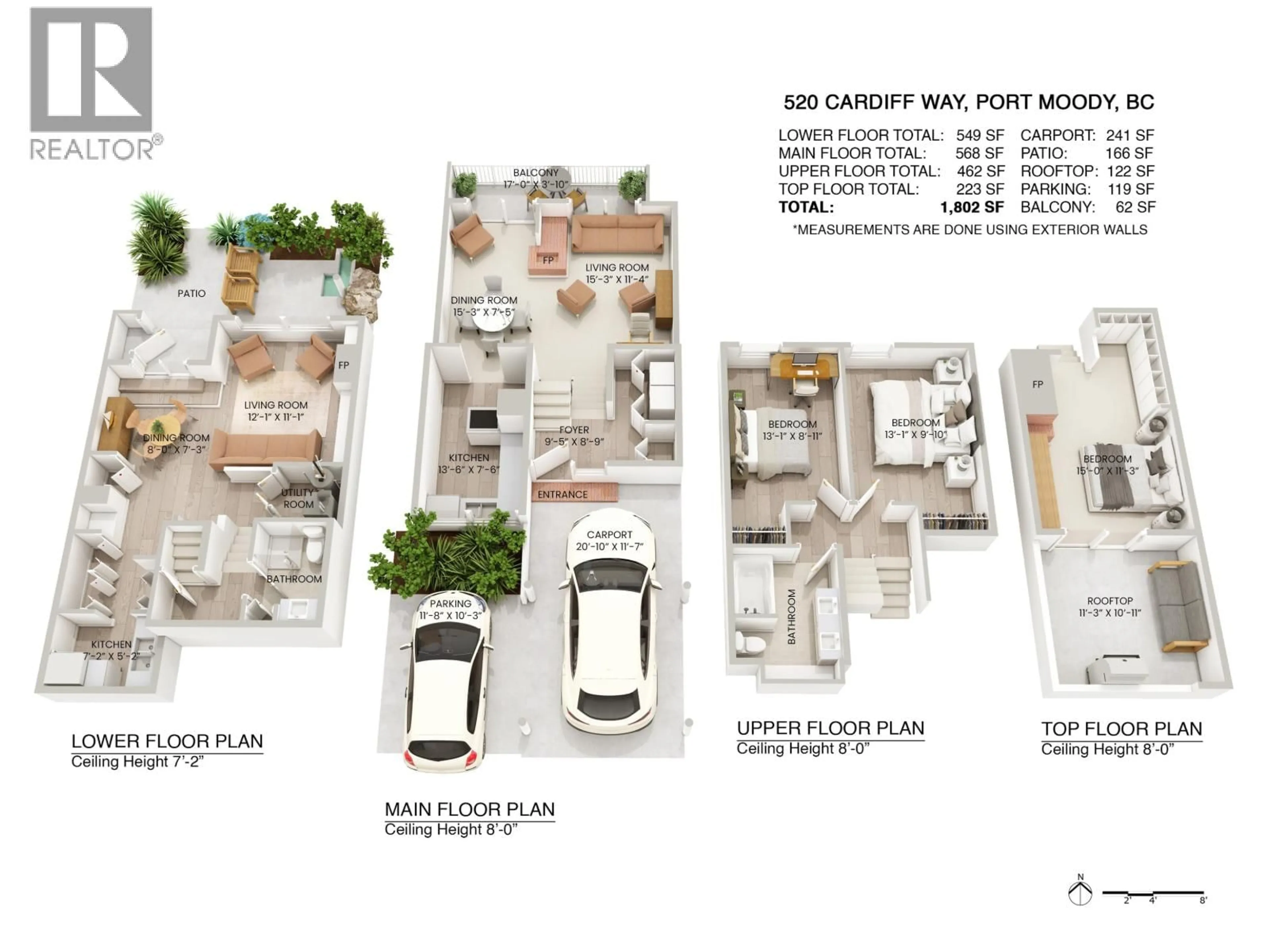 Floor plan for 520 CARDIFF WAY, Port Moody British Columbia V3H3T3