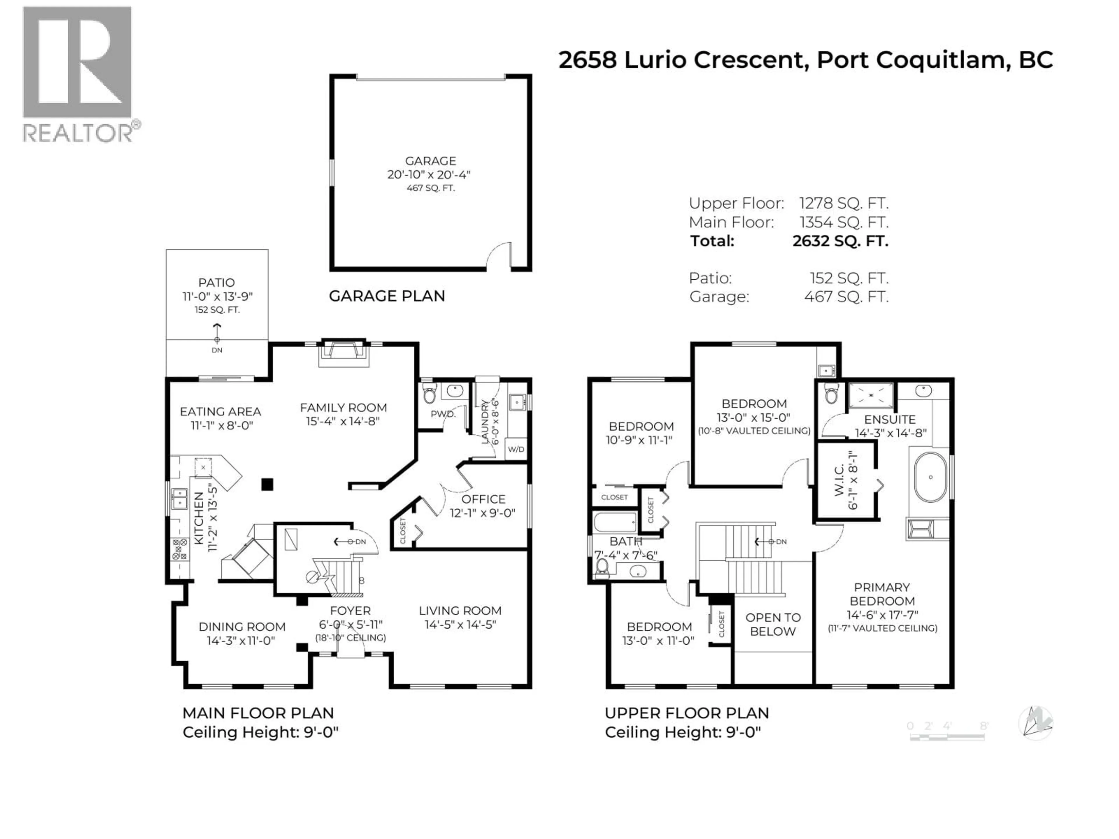 Floor plan for 2658 LURIO CRESCENT, Port Coquitlam British Columbia V3B7Z9