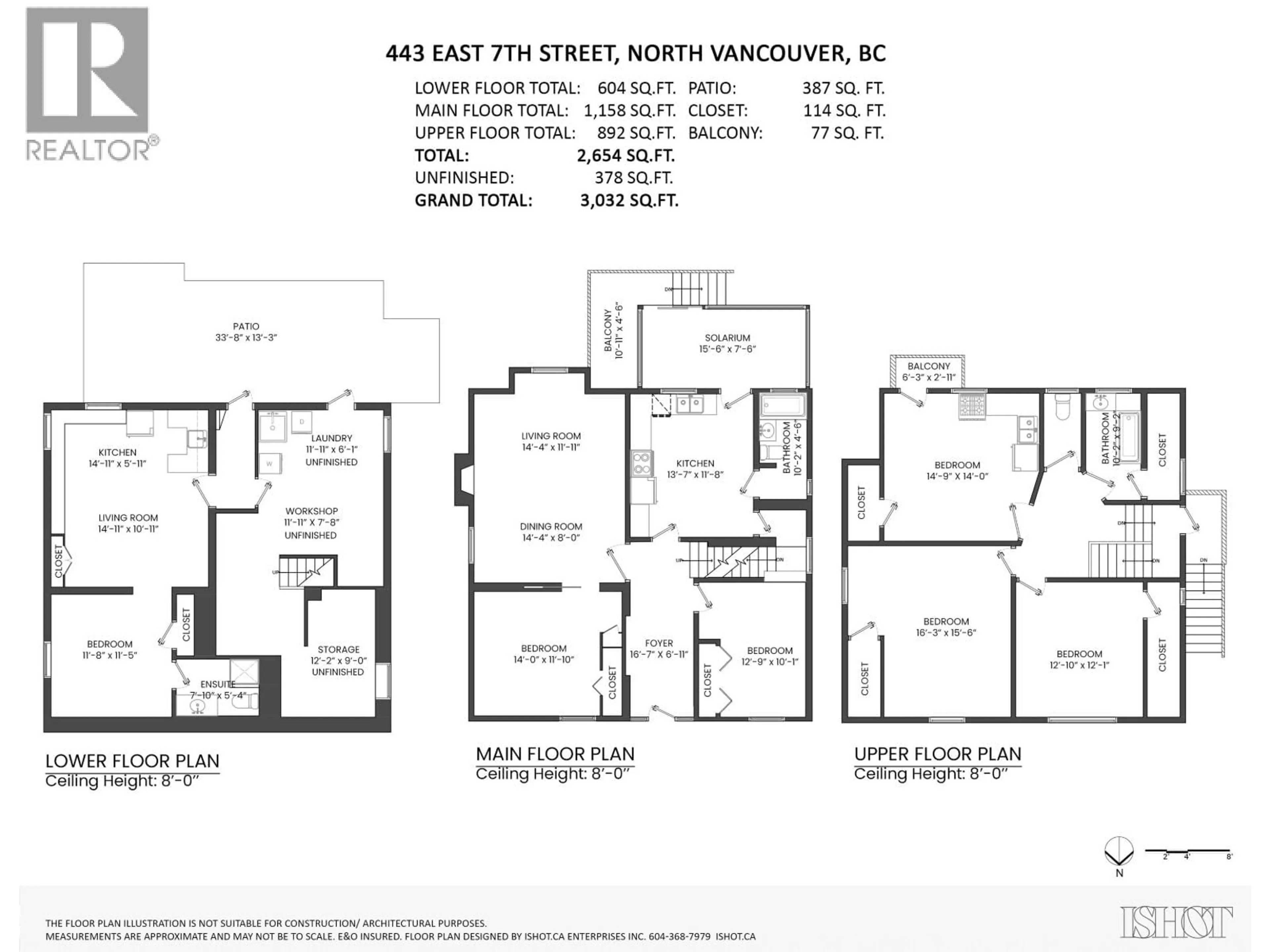 Floor plan for 443 7TH STREET, North Vancouver British Columbia V7L1S1