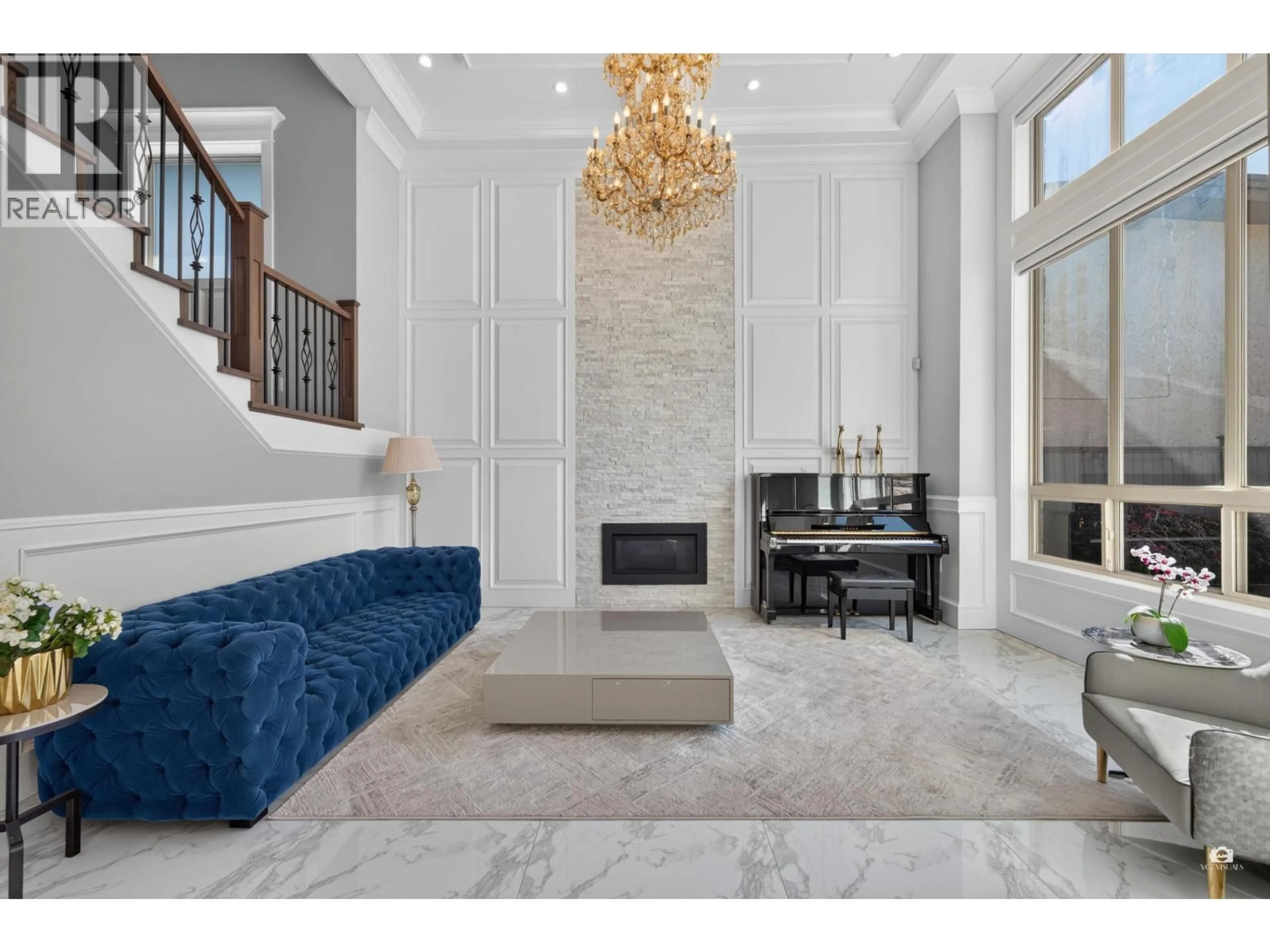 Living room with furniture, ceramic/tile floor for 6380 NO. 1 ROAD, Richmond British Columbia V7C1T3