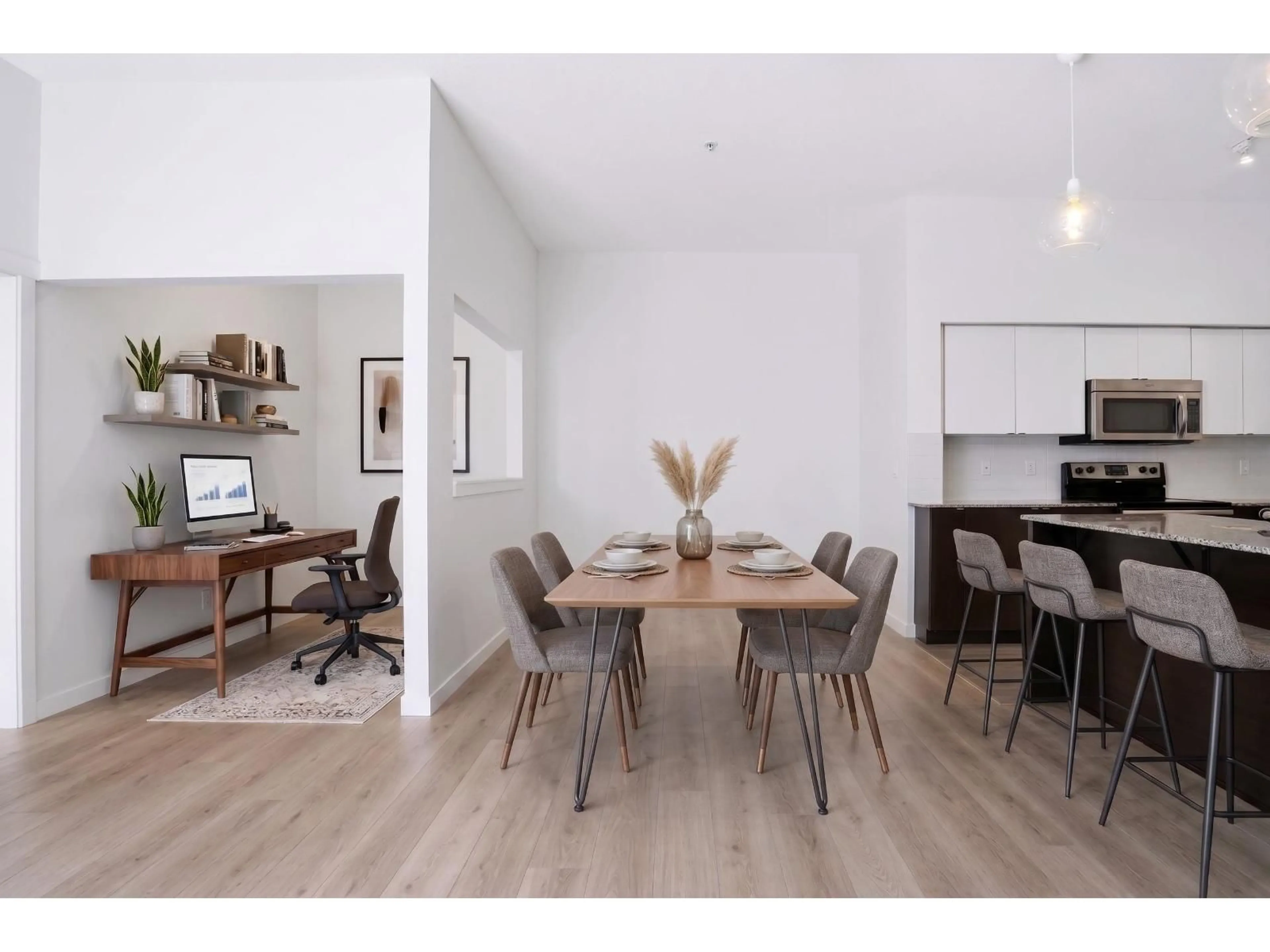 Dining room, wood/laminate floor for 523 - 13733 107A AVENUE, Surrey British Columbia V3T0B7