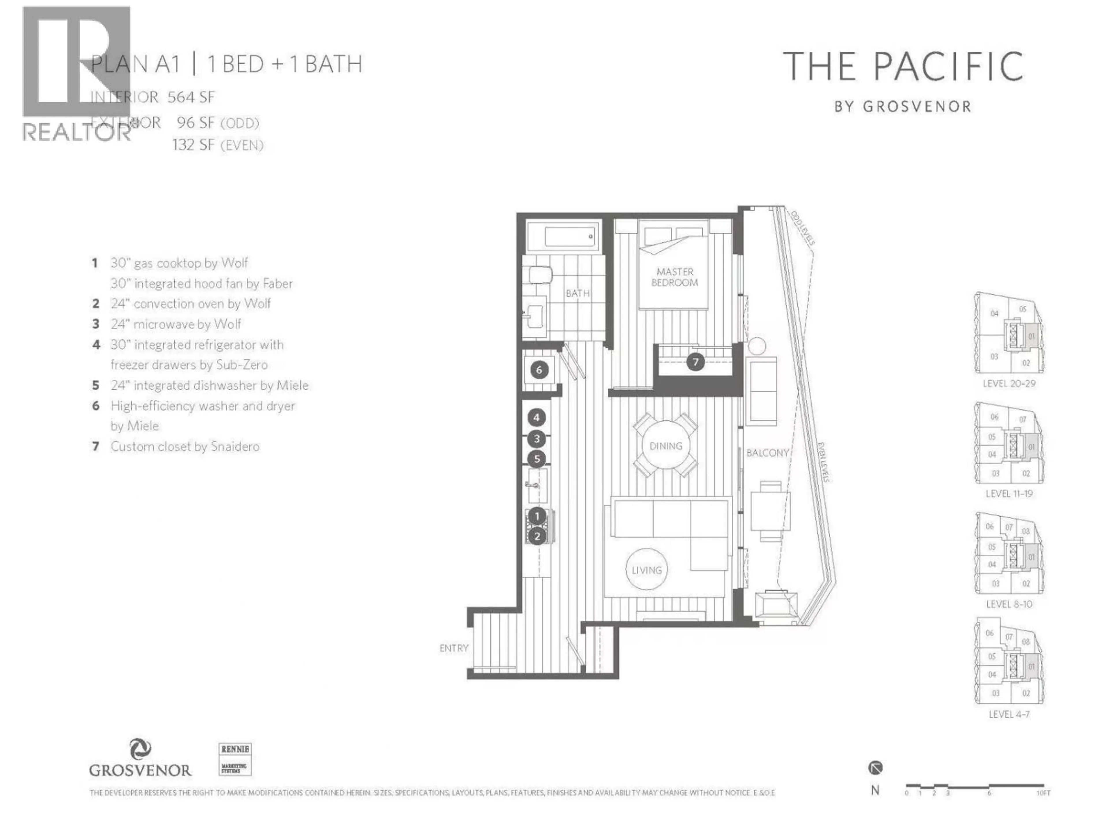 Floor plan for 2301 - 889 PACIFIC STREET, Vancouver British Columbia V6Z1C3