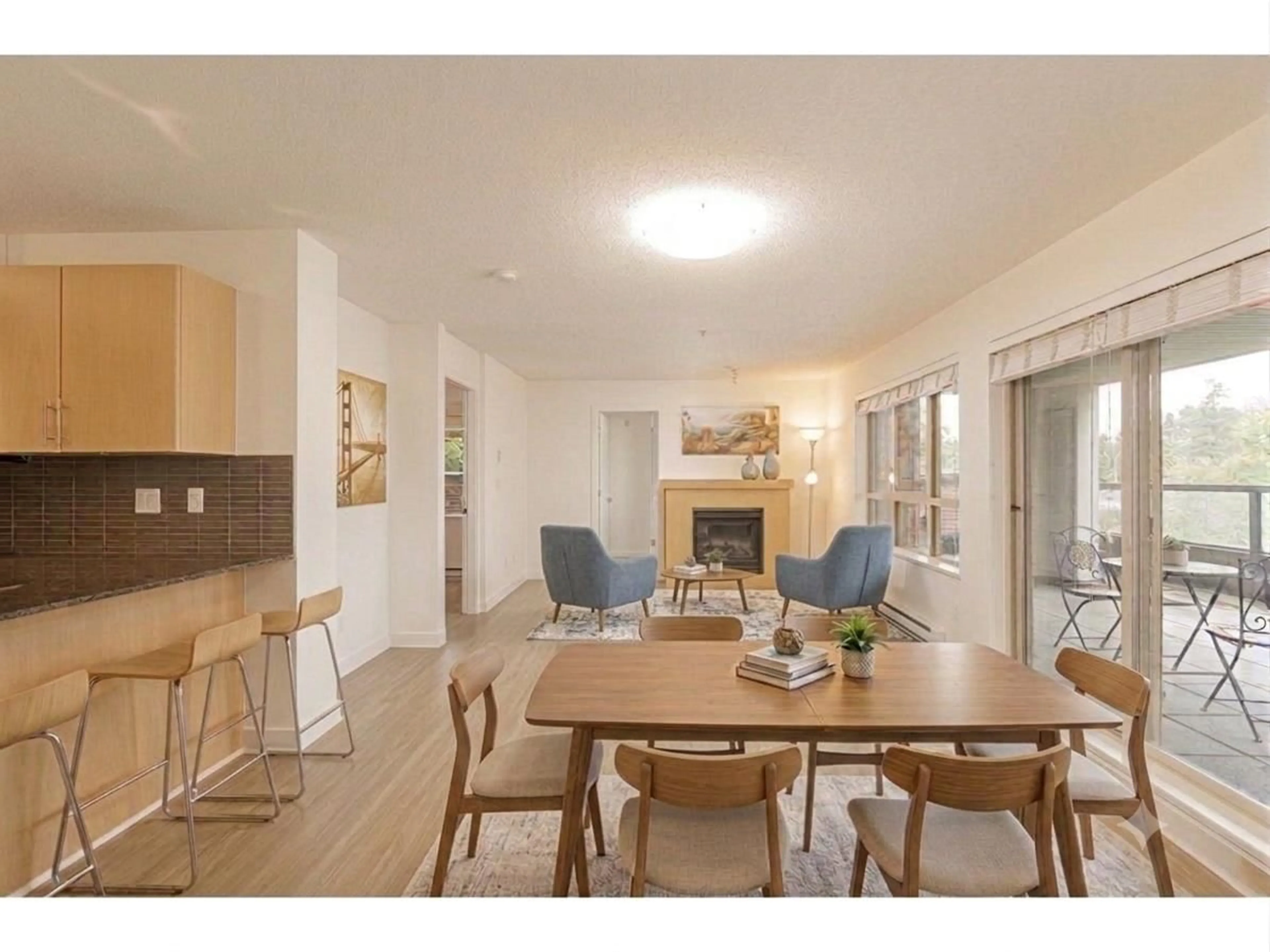 Dining room, wood/laminate floor for E209 - 8929 202 STREET, Langley British Columbia V1M0B4