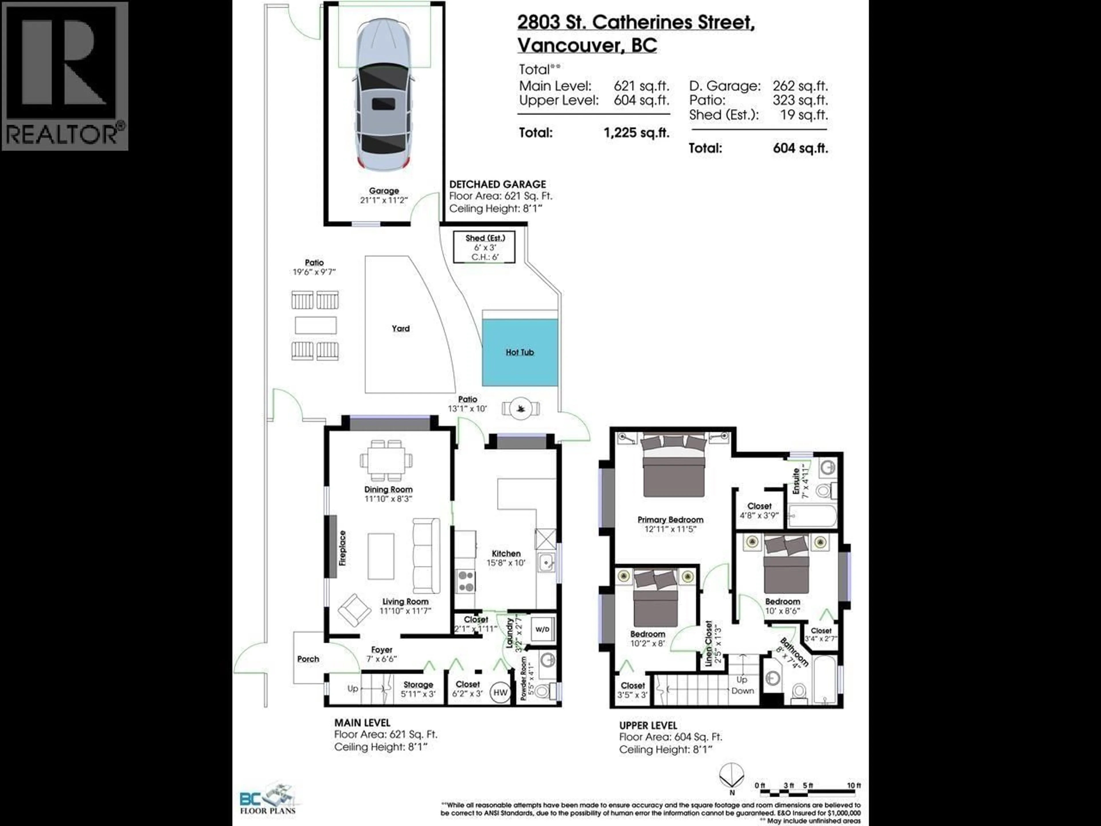 Floor plan for 2803 ST. CATHERINES STREET, Vancouver British Columbia V5T4R7