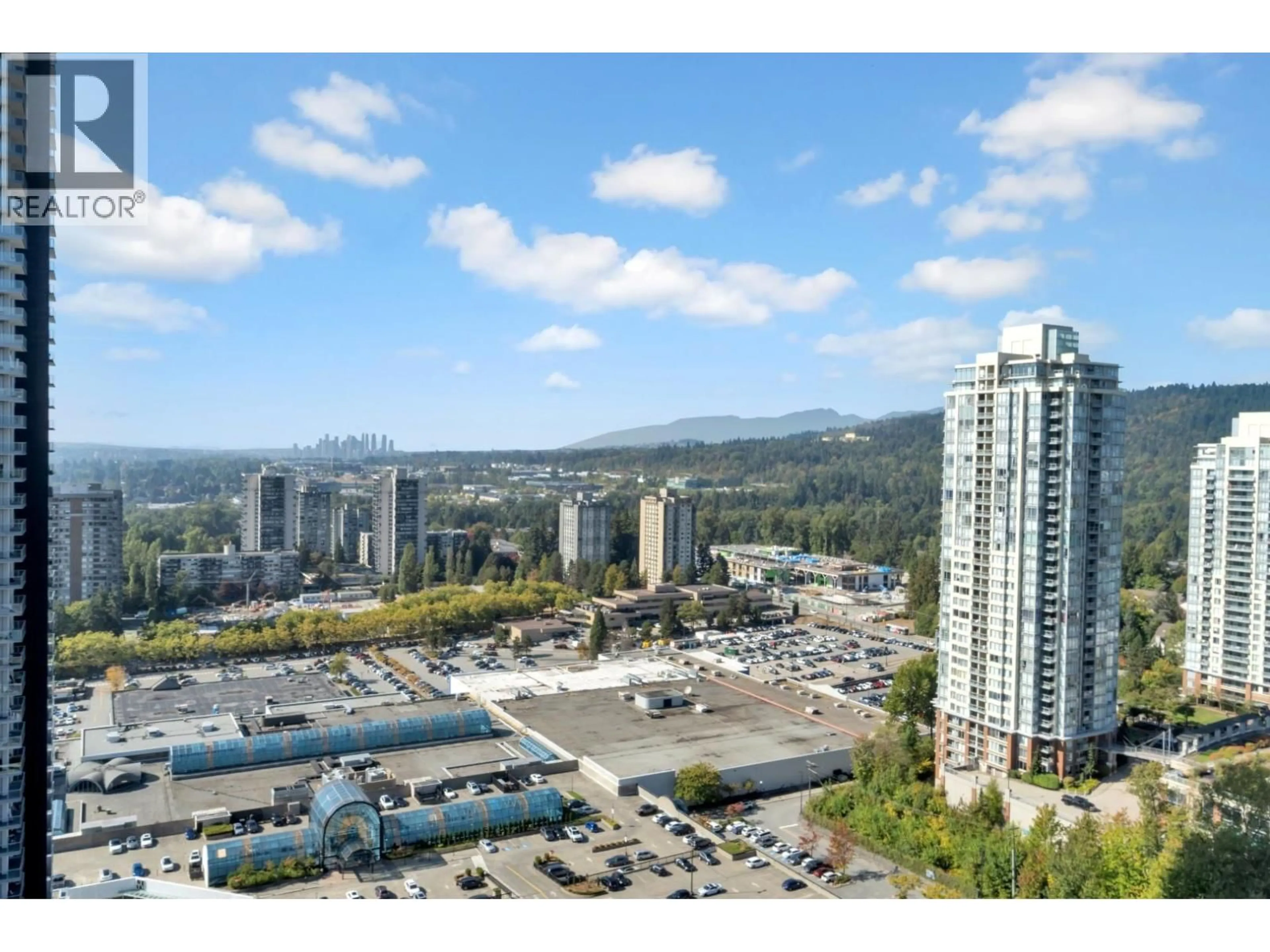 A pic from outside/outdoor area/front of a property/back of a property/a pic from drone, city buildings view from balcony for 2608 - 530 WHITING WAY, Coquitlam British Columbia V3J0J4