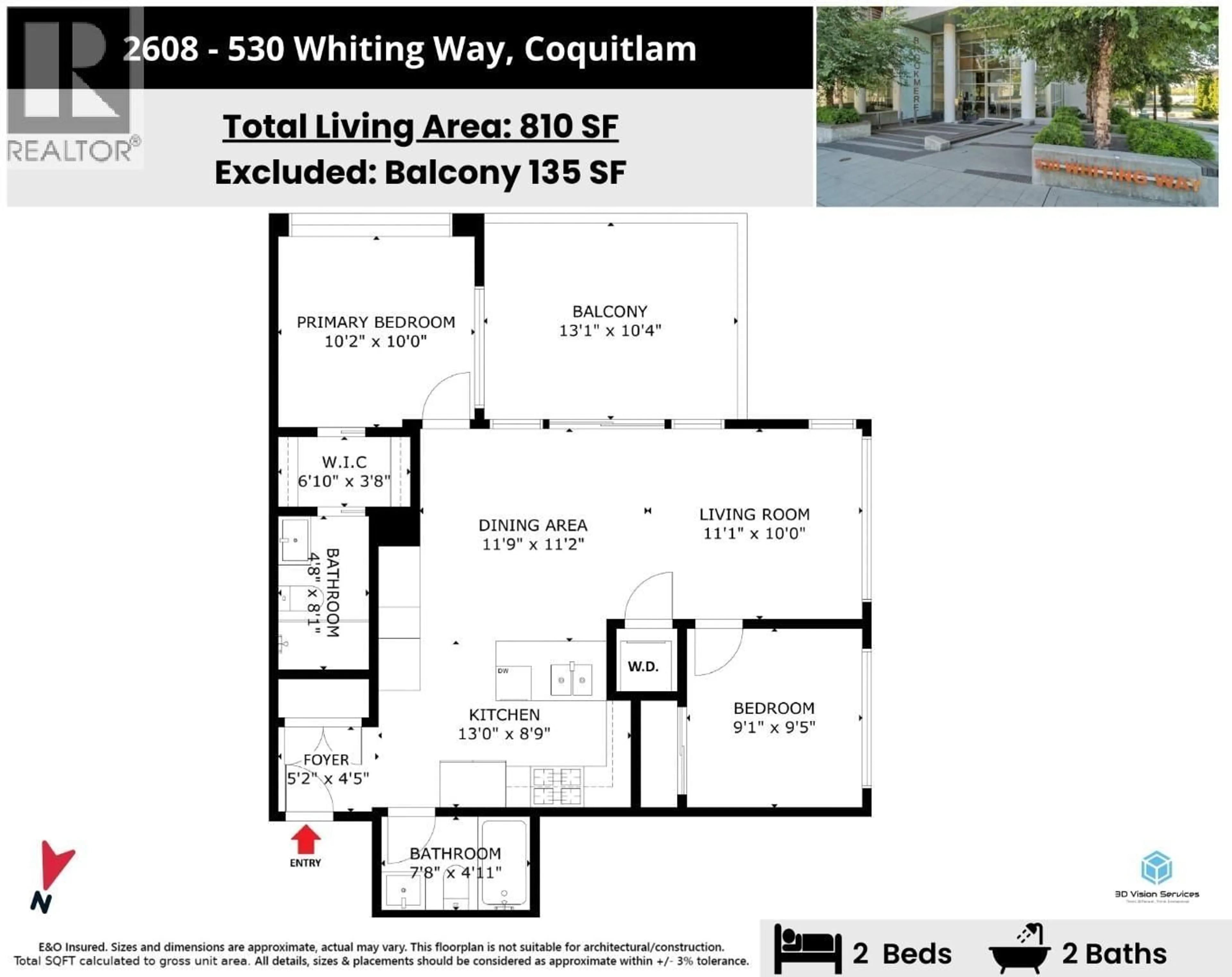 Floor plan for 2608 - 530 WHITING WAY, Coquitlam British Columbia V3J0J4