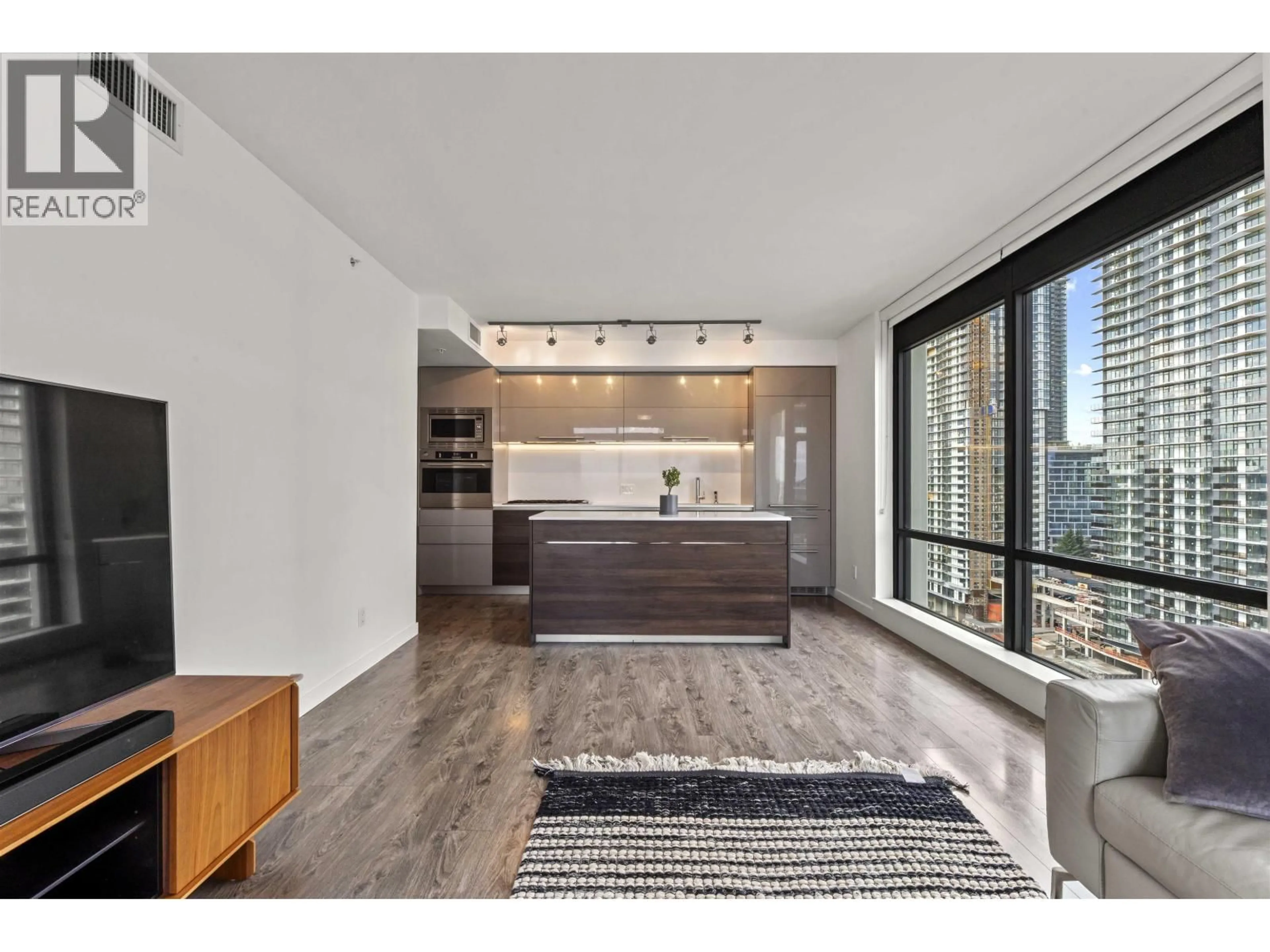 Open concept kitchen, wood/laminate floor for 2201 - 2378 ALPHA AVENUE, Burnaby British Columbia V5C0K2