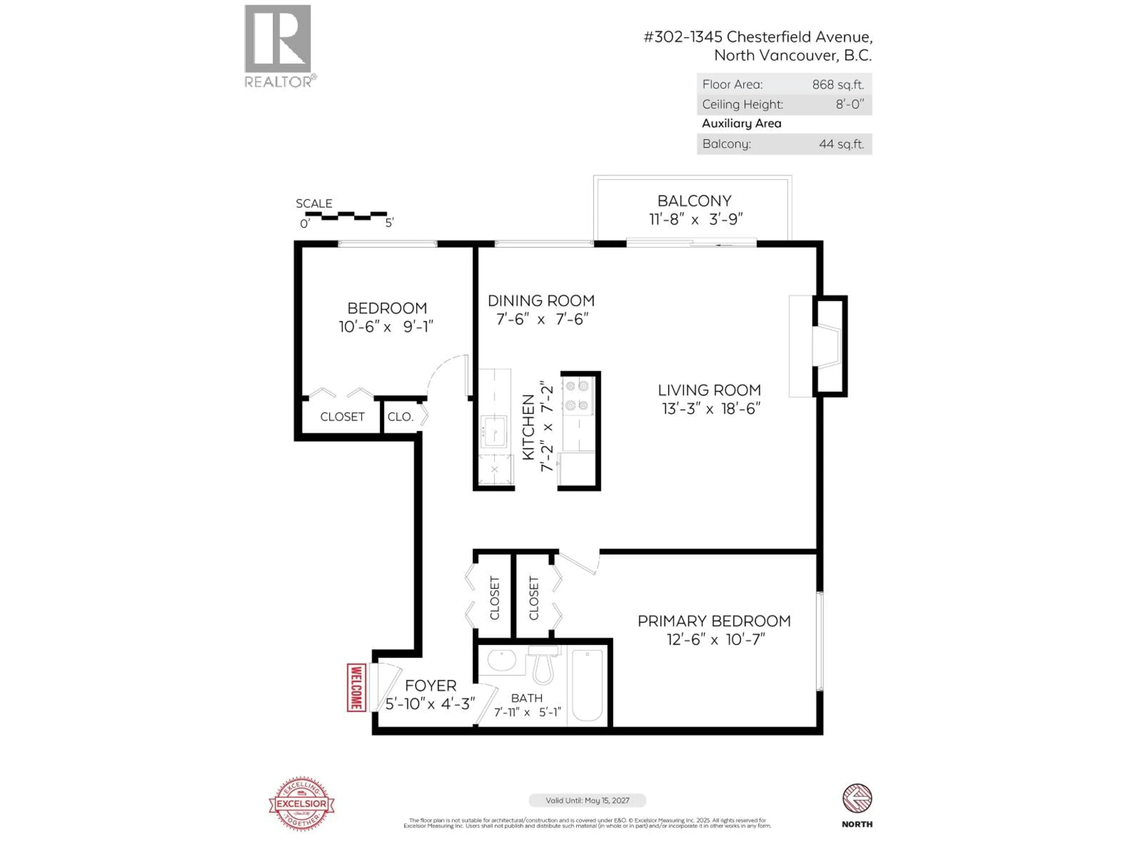 Floor plan for 302 - 1345 CHESTERFIELD AVENUE, North Vancouver British Columbia V7M2N1