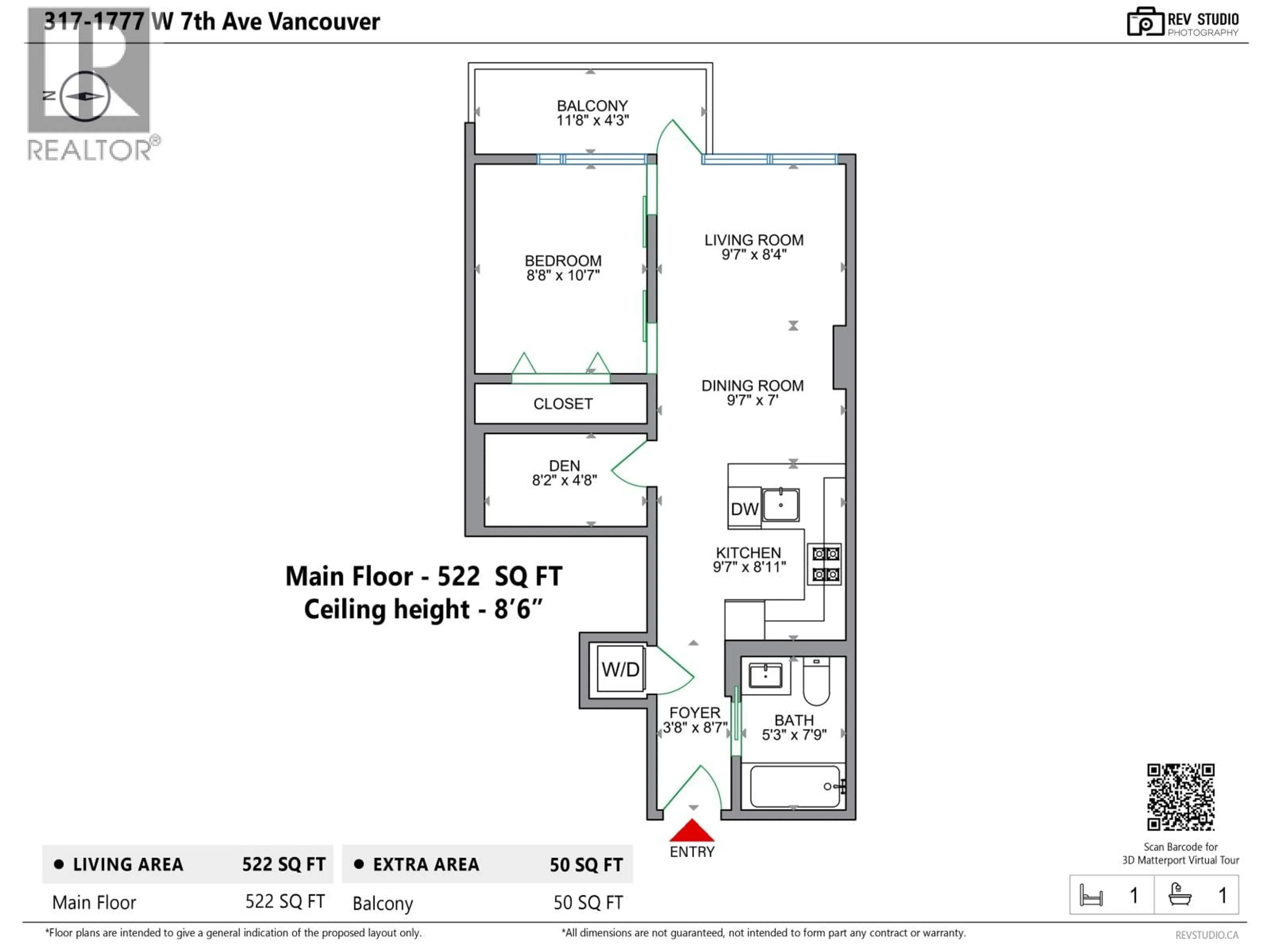 Floor plan for 317 - 1777 7TH AVENUE, Vancouver British Columbia V6J0E5