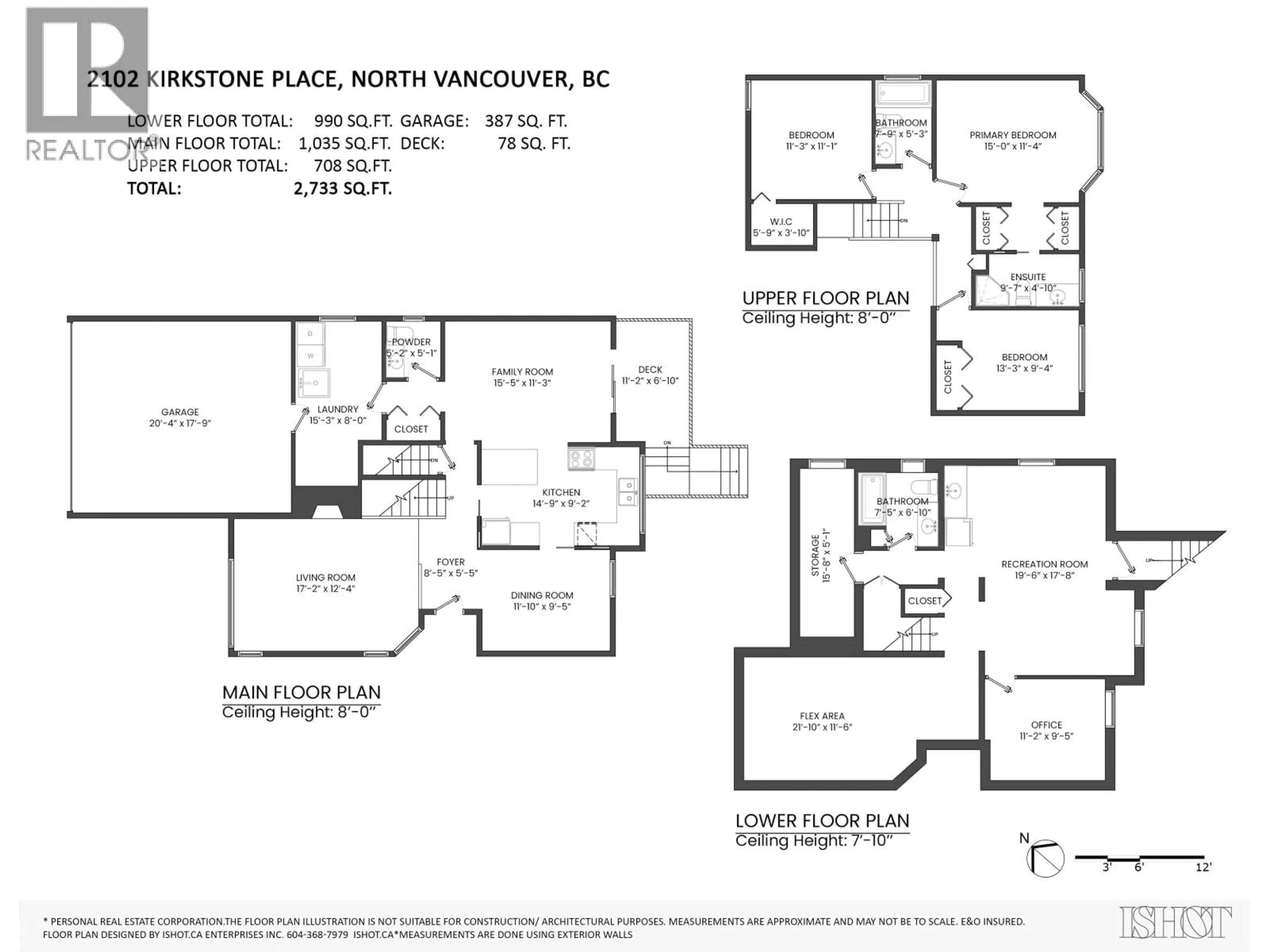 Floor plan for 2102 KIRKSTONE PLACE, North Vancouver British Columbia V7J3R1