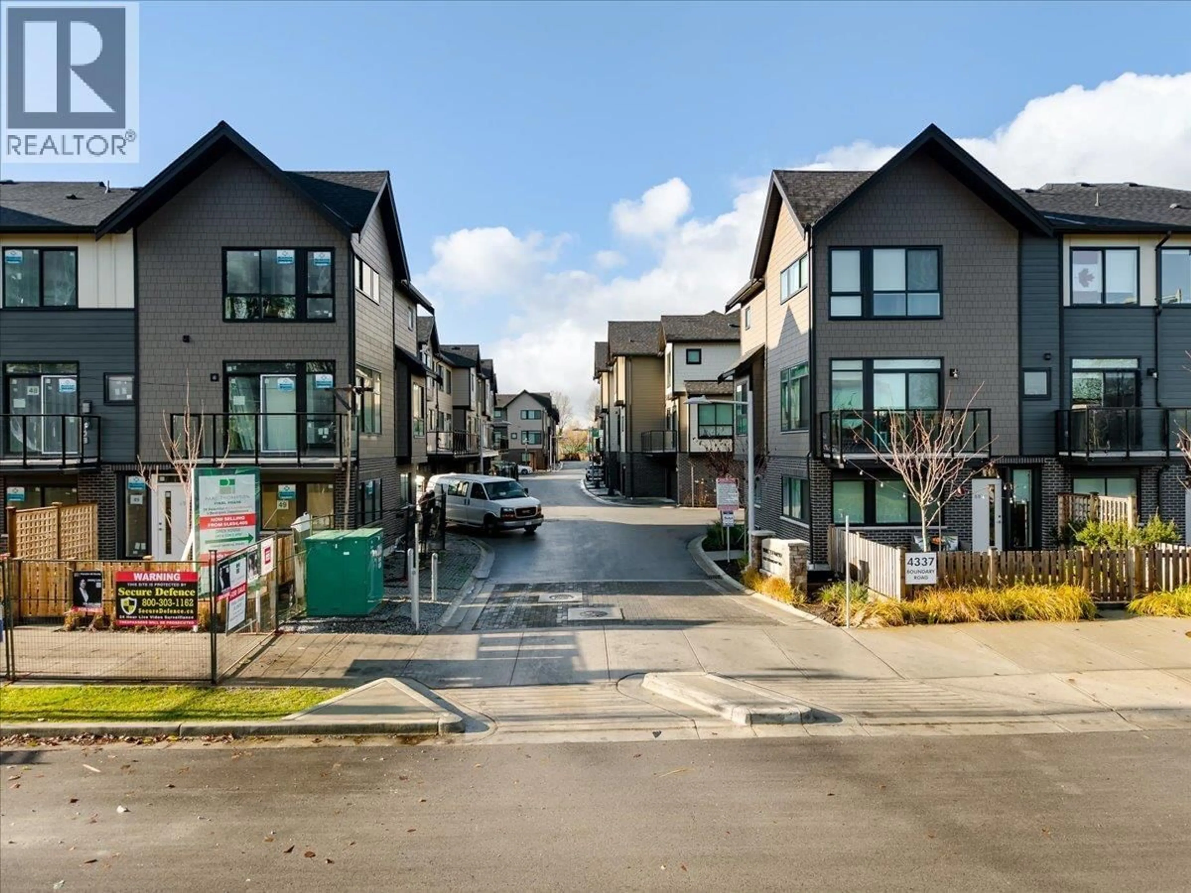 A pic from outside/outdoor area/front of a property/back of a property/a pic from drone, street for 20 - 4337 BOUNDARY ROAD, Richmond British Columbia V6V0C4