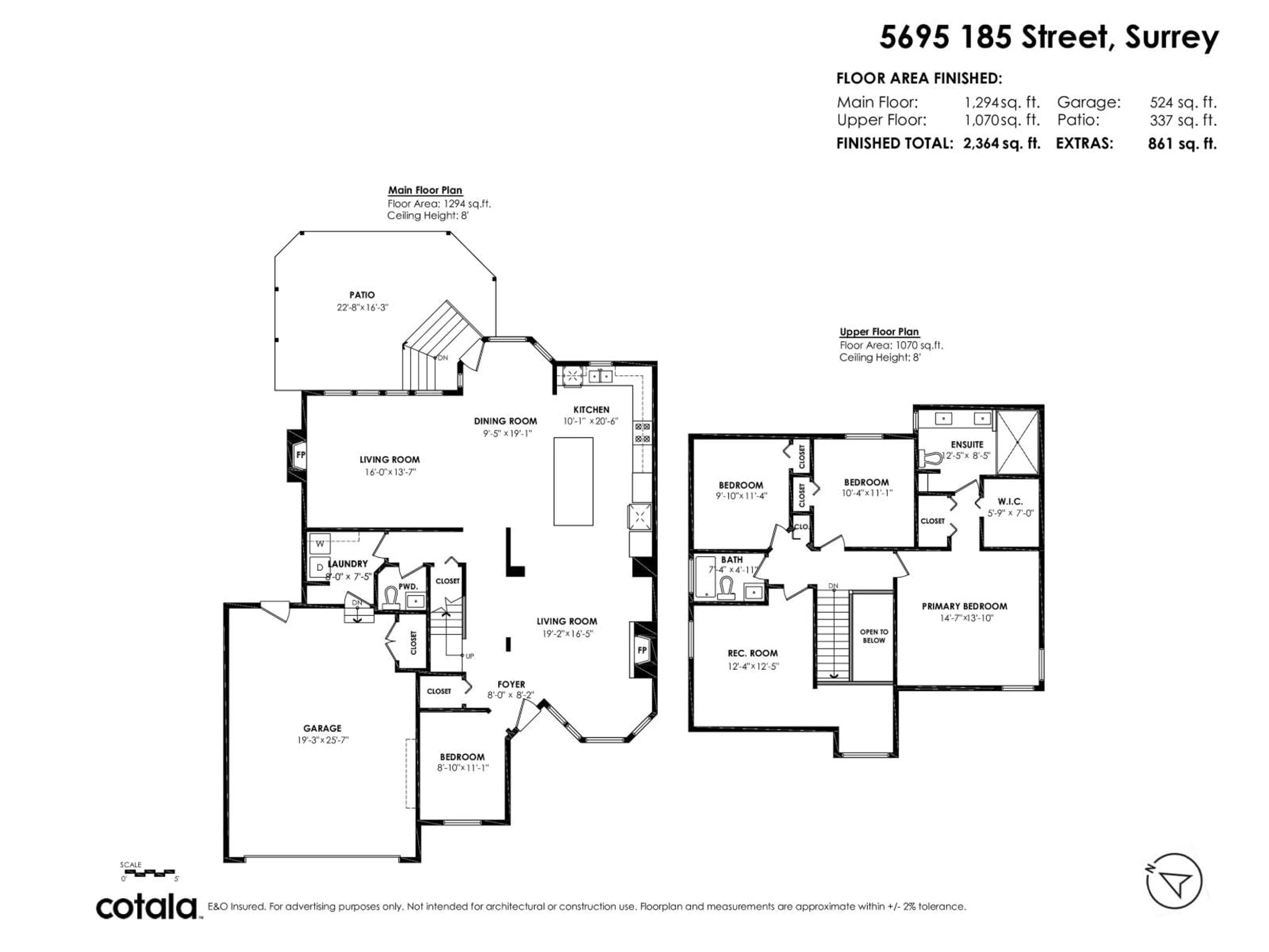 Floor plan for 5695 185 STREET, Surrey British Columbia V3S7T1