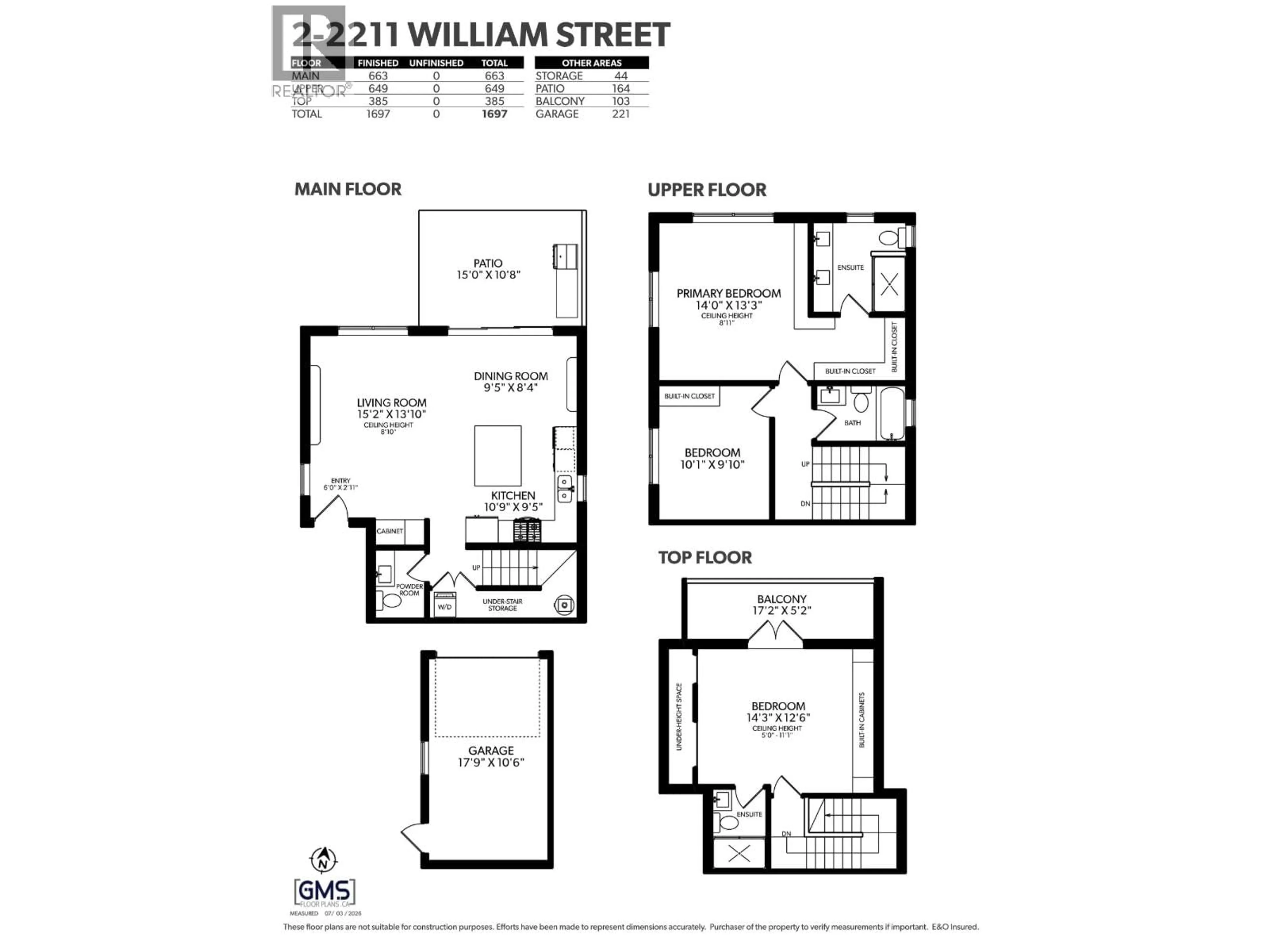 Floor plan for 2 - 2211 WILLIAM STREET, Vancouver British Columbia V5L2S5