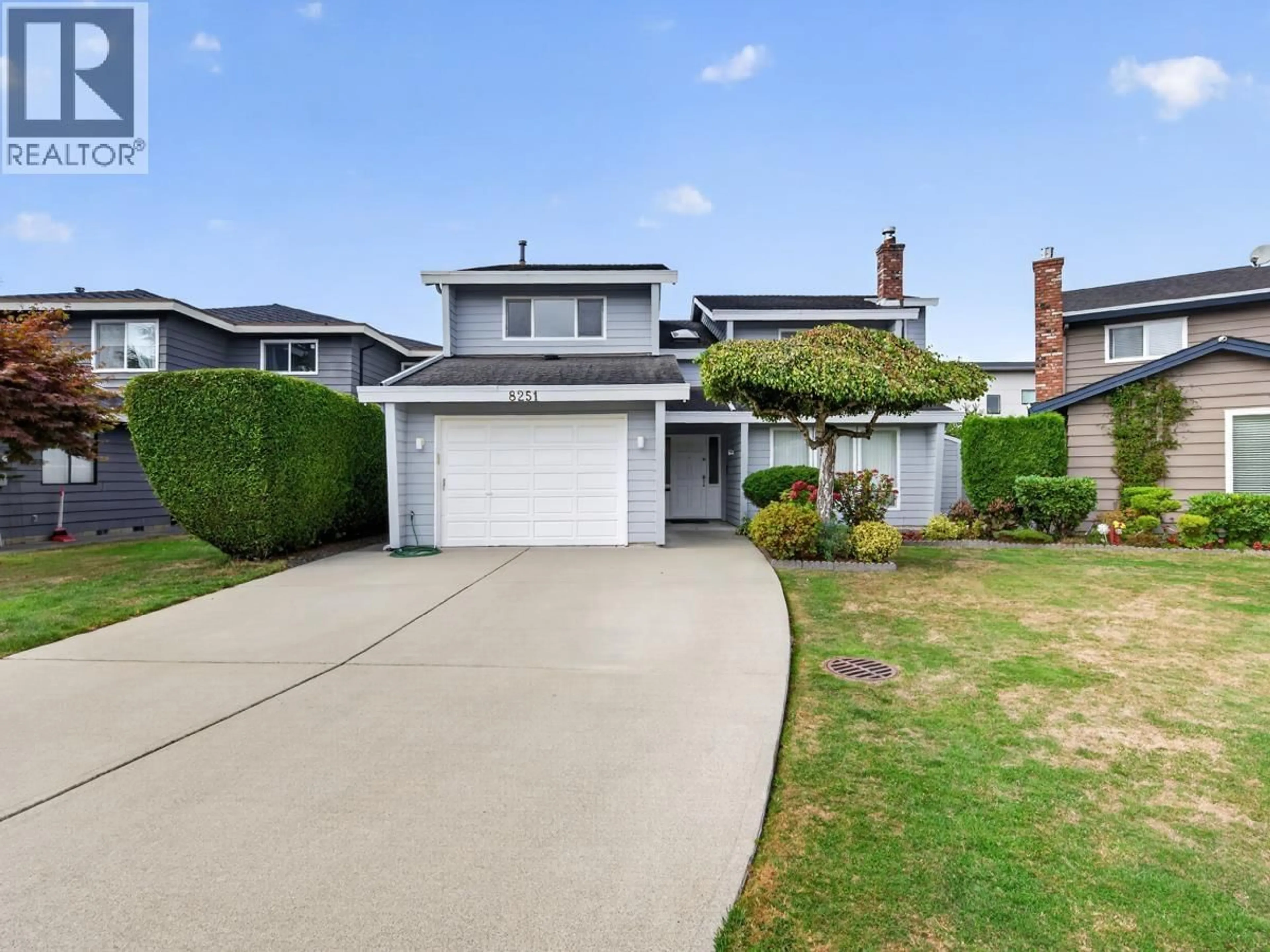 Home with vinyl exterior material, street for 8251 COLDFALL COURT, Richmond British Columbia V7C4X3