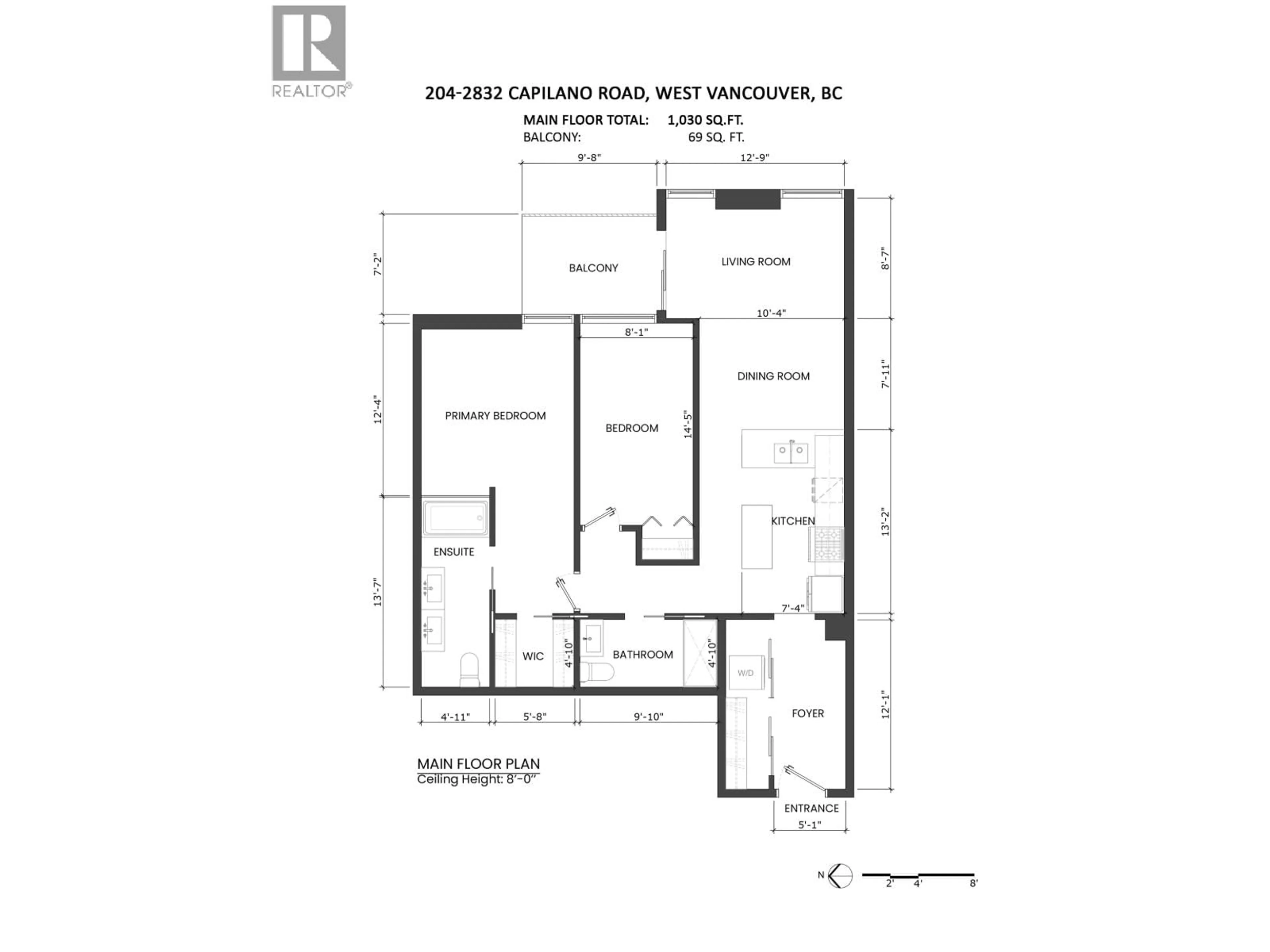 Floor plan for 204 - 2832 CAPILANO ROAD, North Vancouver British Columbia V7R4H5