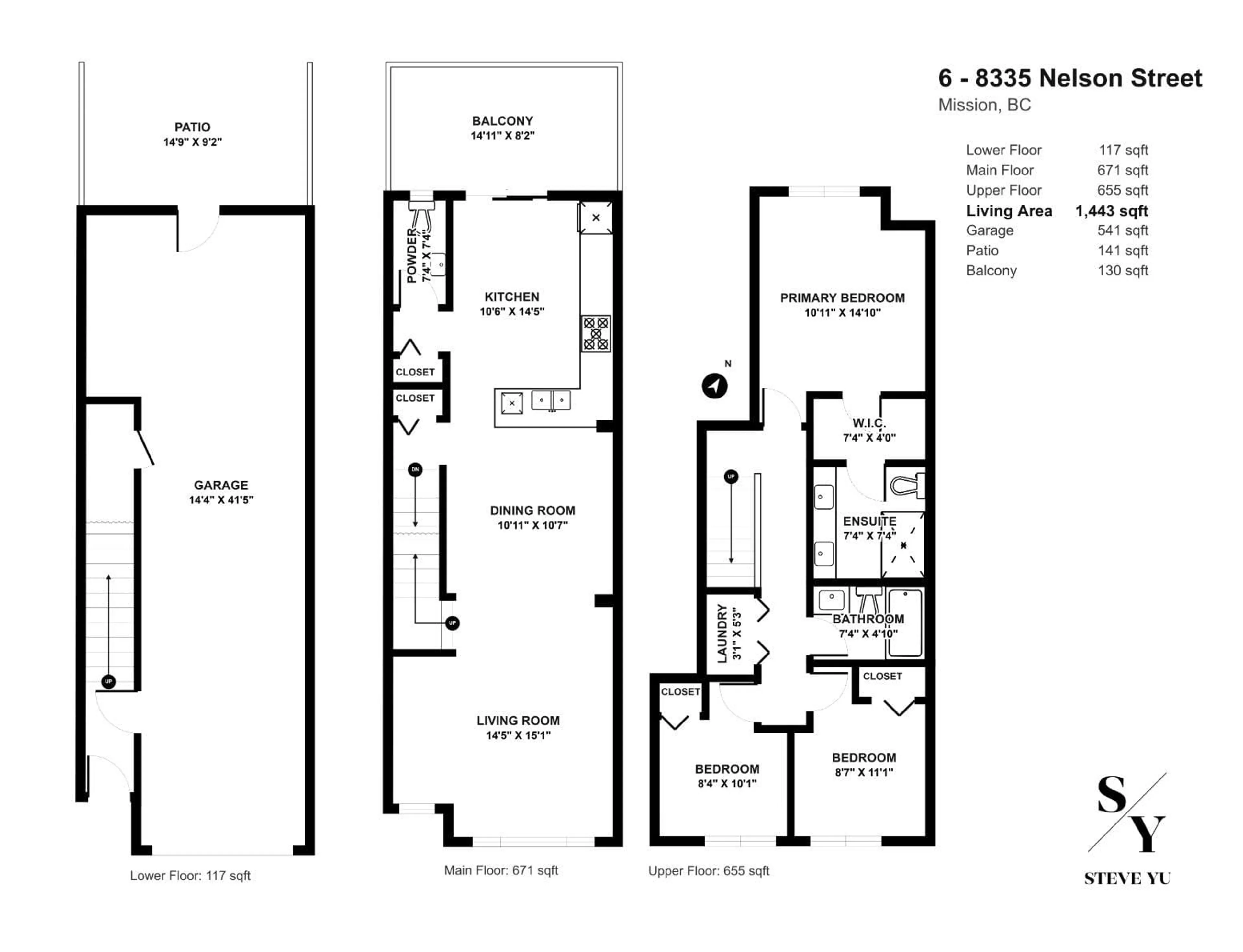 Floor plan for 6 - 8335 NELSON STREET, Mission British Columbia V4S0E4