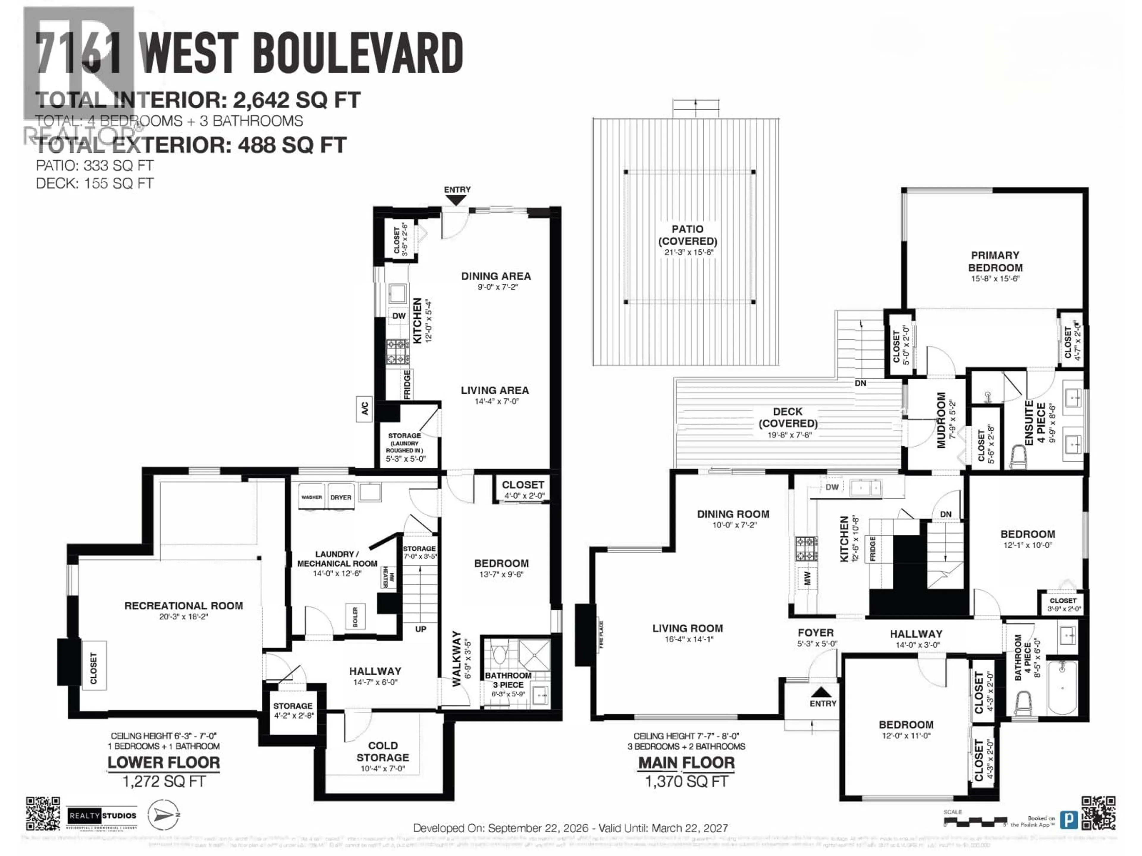 Floor plan for 7161 WEST BOULEVARD, Vancouver British Columbia V6P5S1