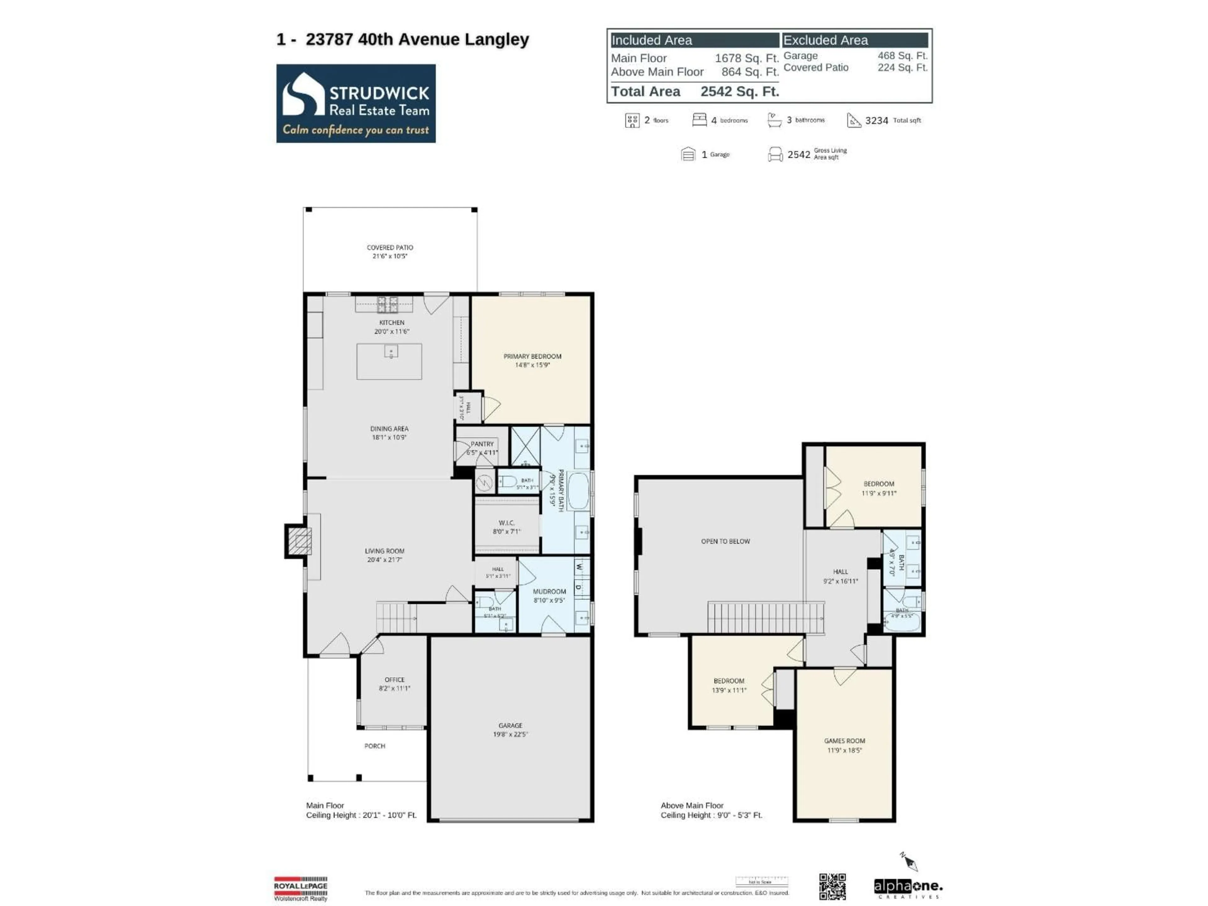 Floor plan for 1 - 23787 40 AVENUE, Langley British Columbia V2Z2J9