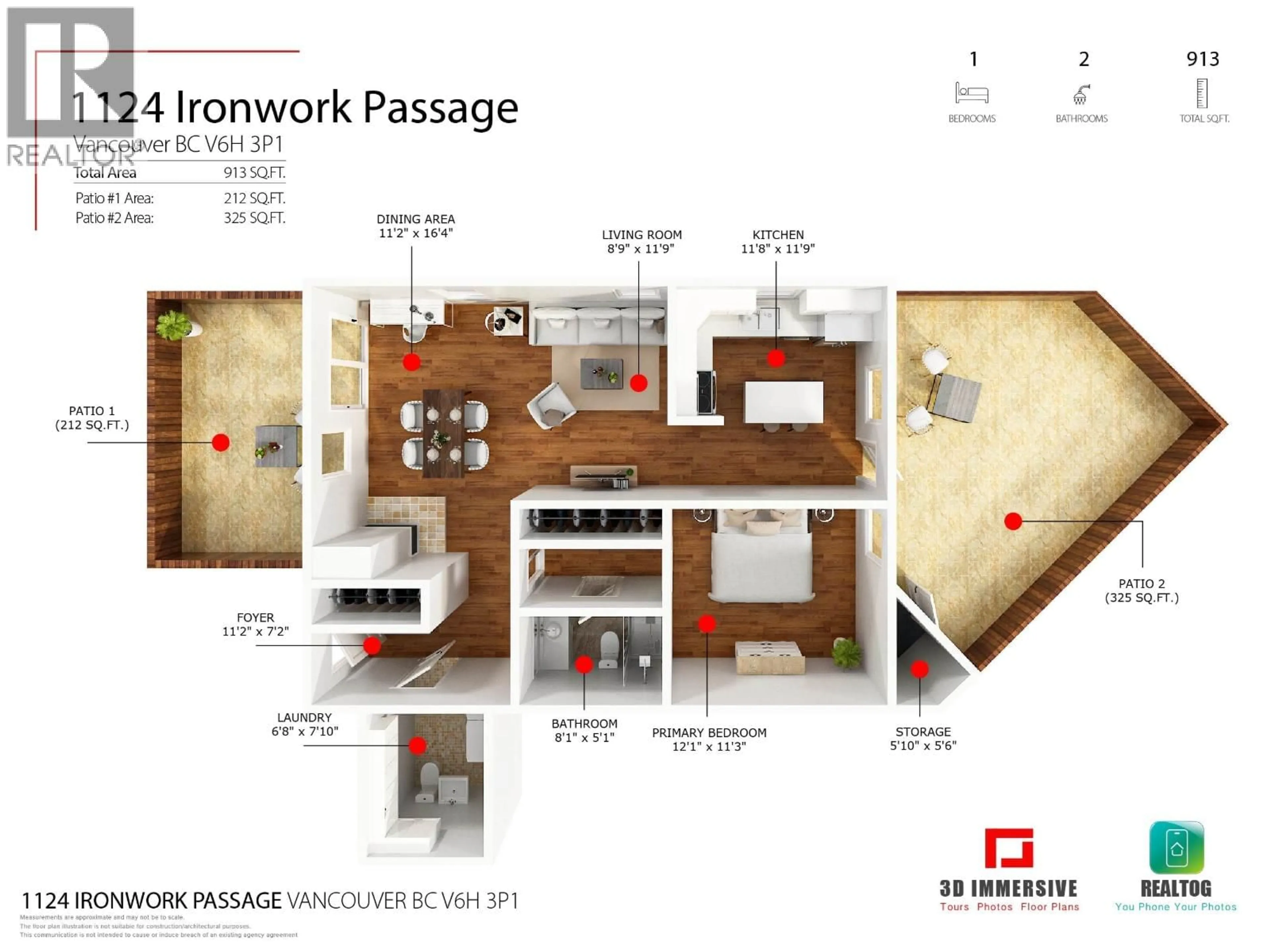 Floor plan for 1124 IRONWORK PASSAGE, Vancouver British Columbia V6H3R1