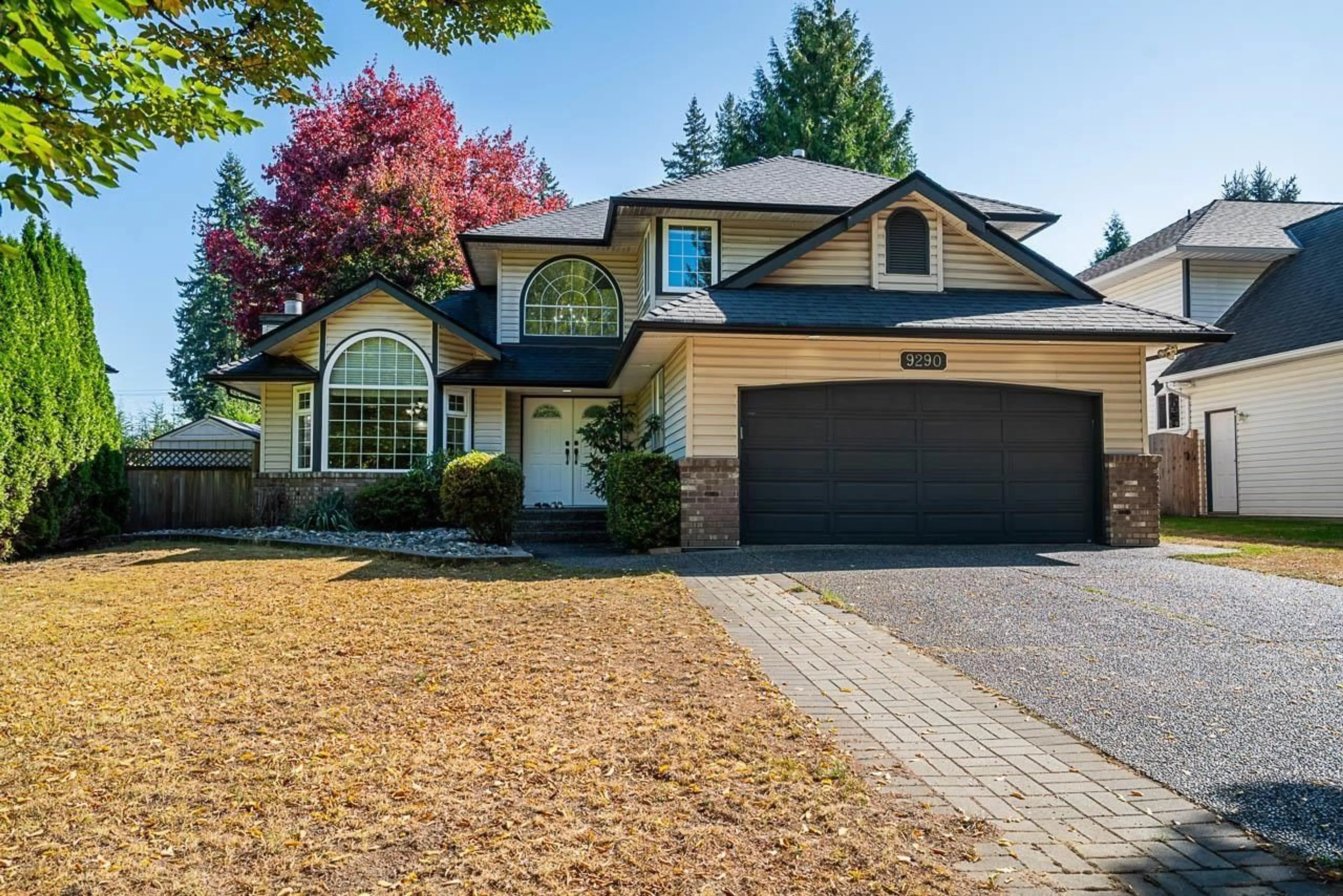 Home with vinyl exterior material, street for 9290 203B STREET, Langley British Columbia V1M2L9