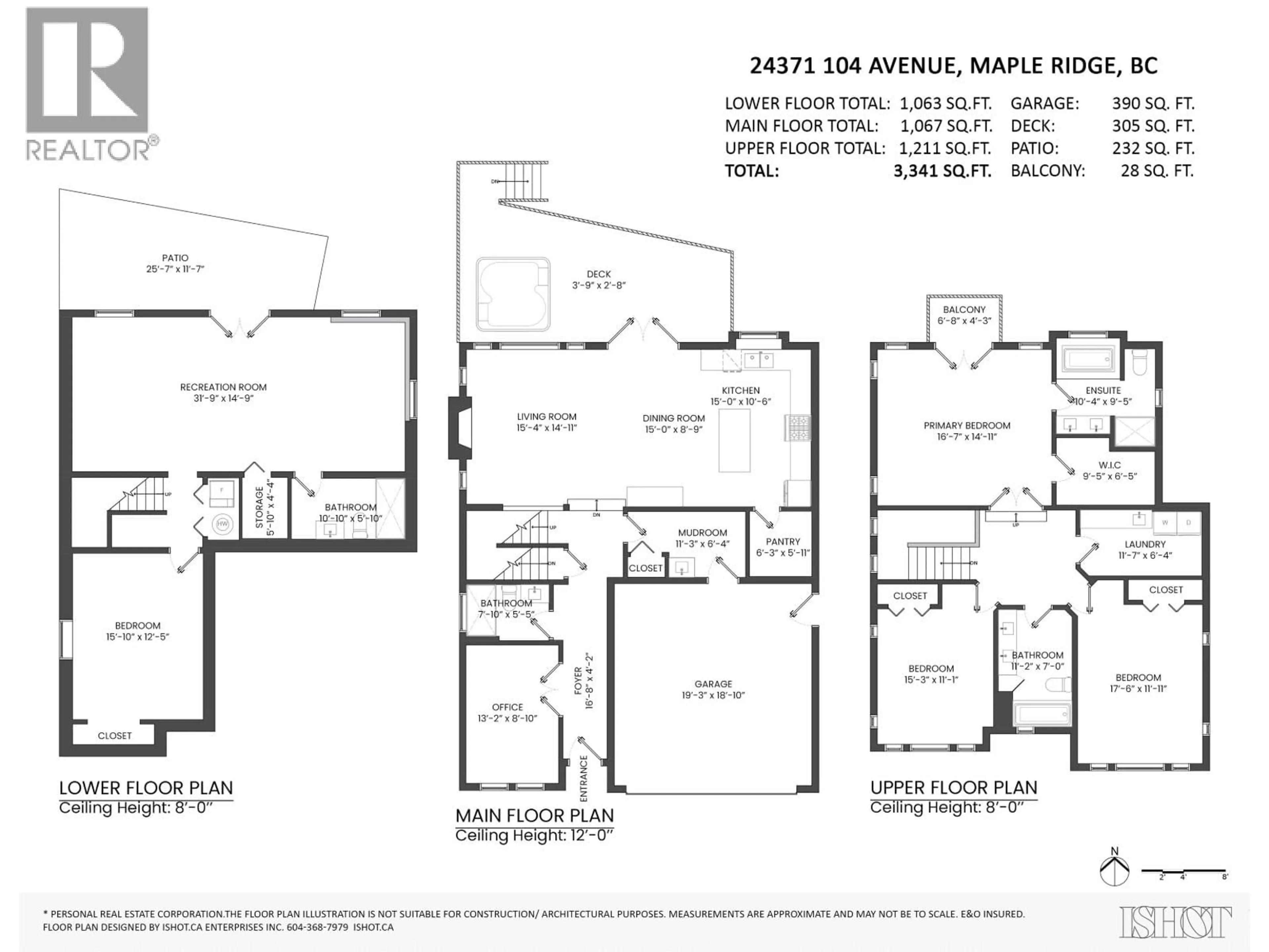 Floor plan for 24371 104 AVENUE, Maple Ridge British Columbia V2W0G7