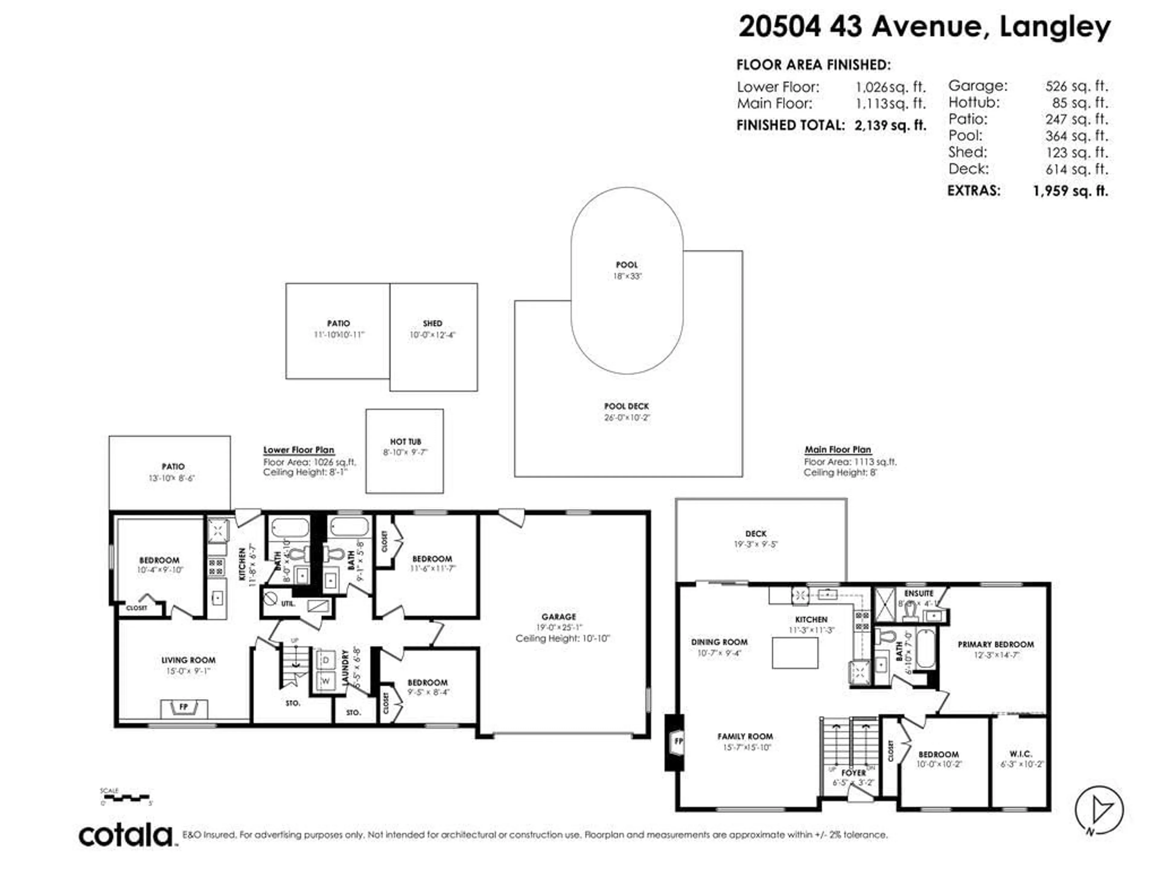 Floor plan for 20504 43 AVENUE, Langley British Columbia V3A3C2