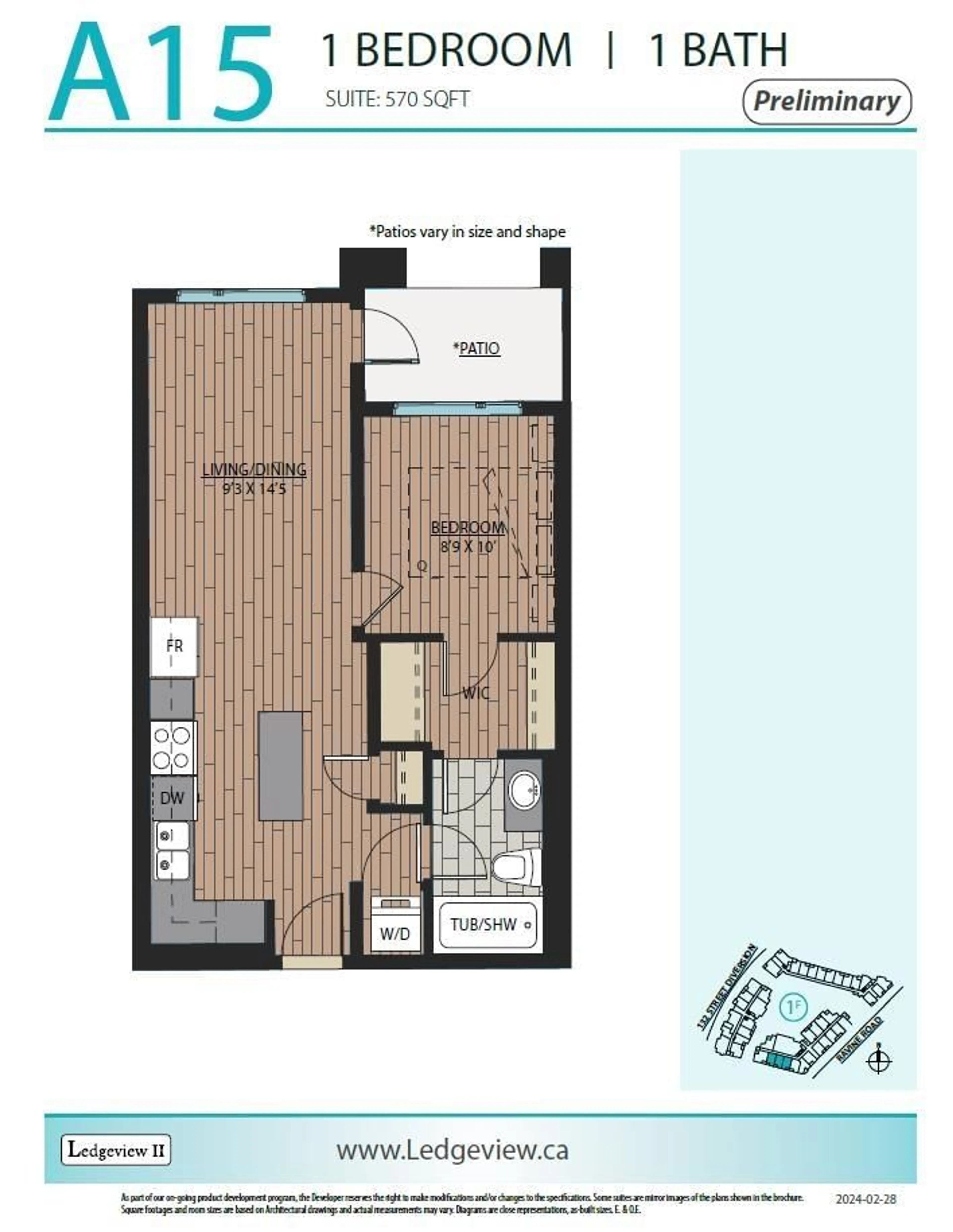 Floor plan for 106 11035 RAVINE ROAD, Surrey British Columbia V0V0V0