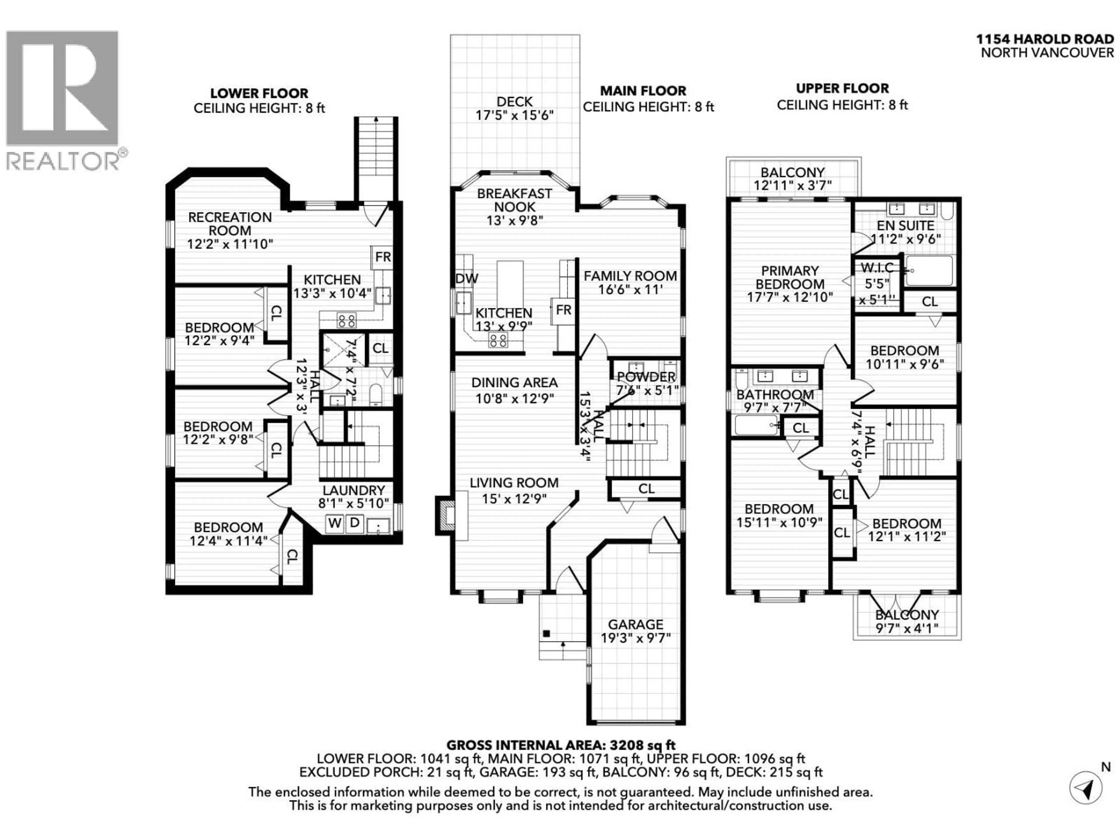 Floor plan for 1154 HAROLD ROAD, North Vancouver British Columbia V7K1G3